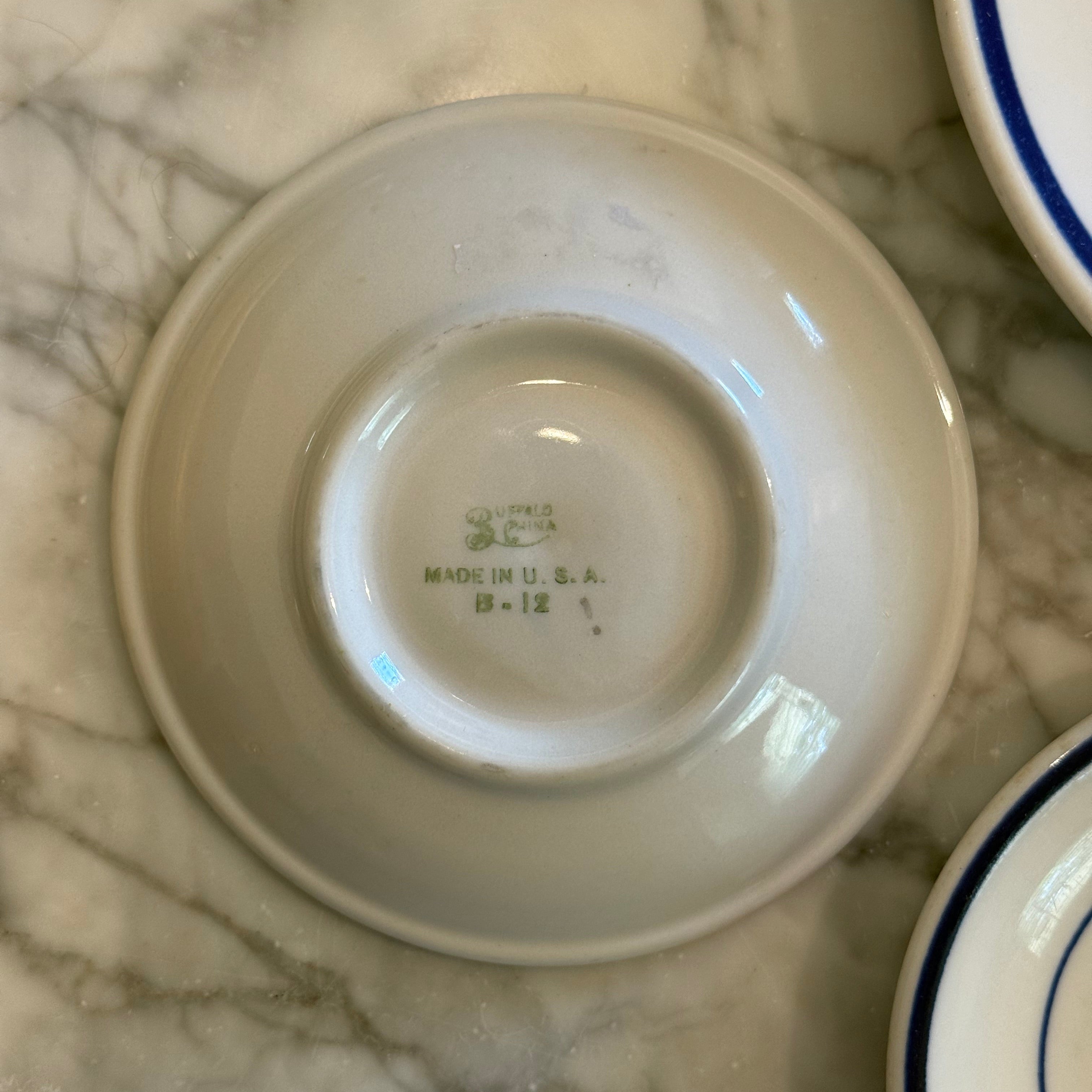 Vintage 1941 Buffalo China US Navy Anchor Saucer Plate
