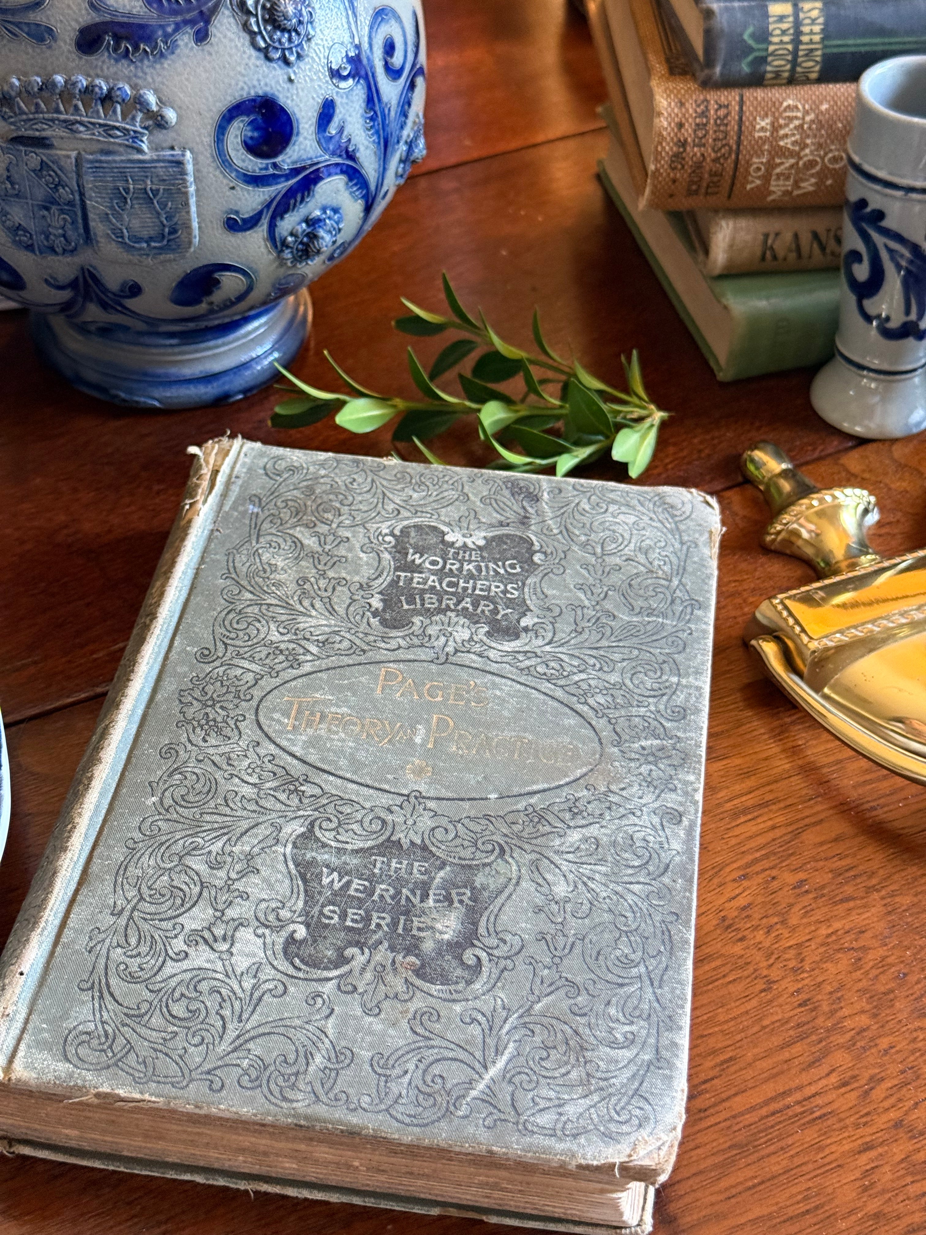 Antique 1895 The Working Teacher's Library Book