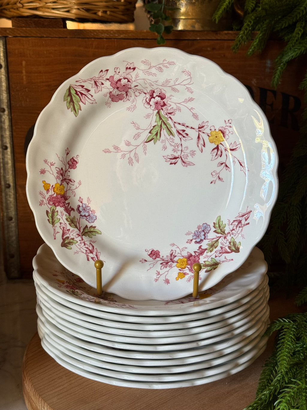 Vintage Ridgway English Garden Ironstone Salad Plate