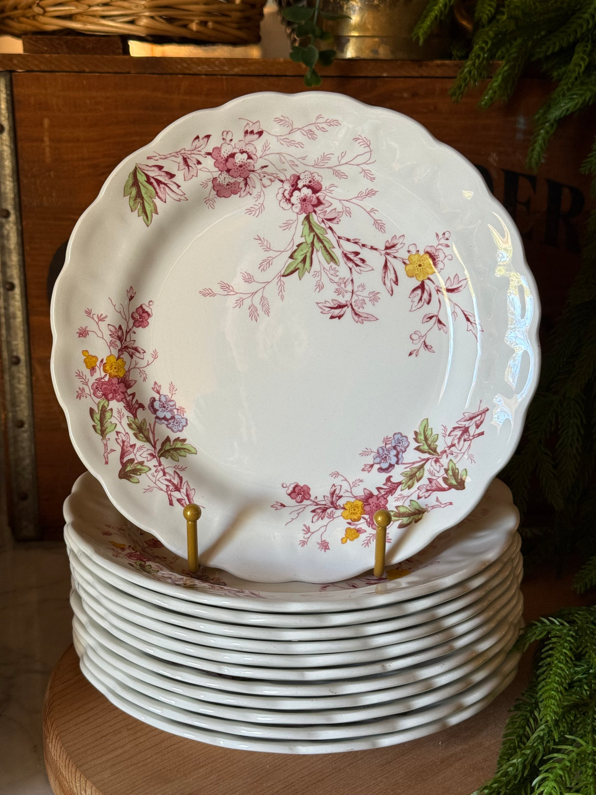 Vintage Ridgway English Garden Ironstone Salad Plate