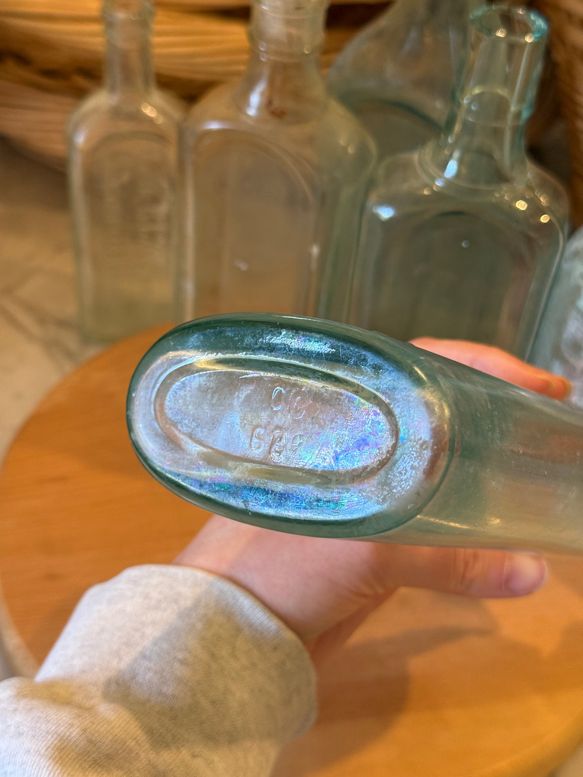 Antique Lydia Pinkham Aqua Apothecary Bottle
