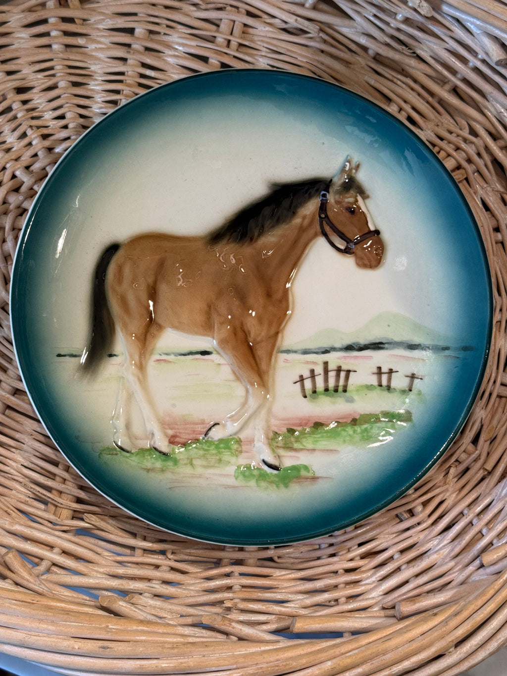 1950s Made in Japan Ceramic Horse Decorative Plates