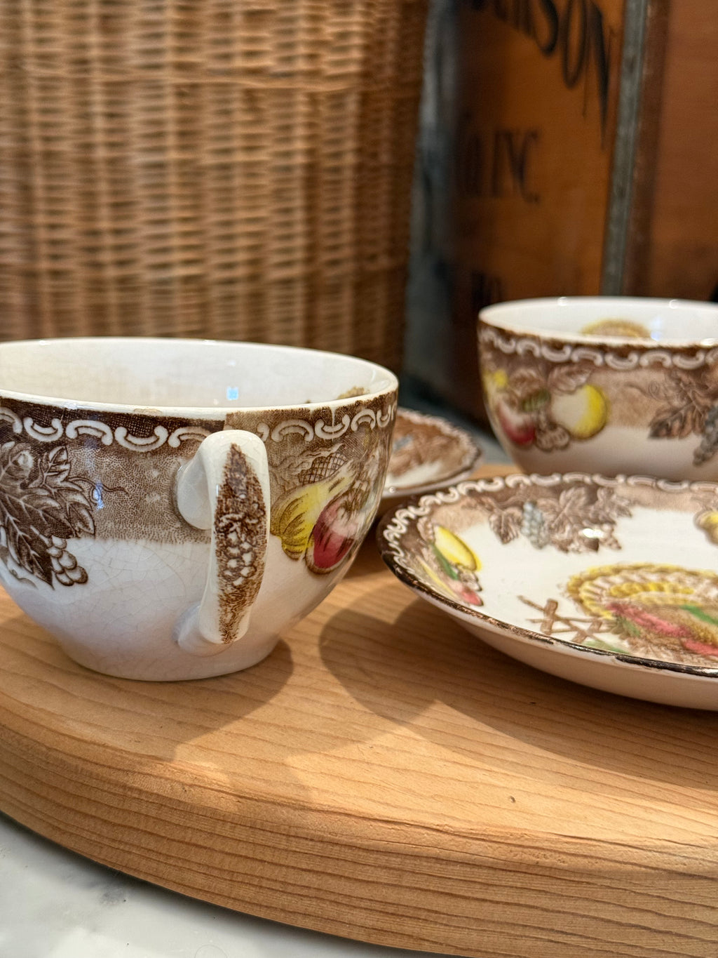 Vintage King Tom Turkey Teacup & Saucer Set