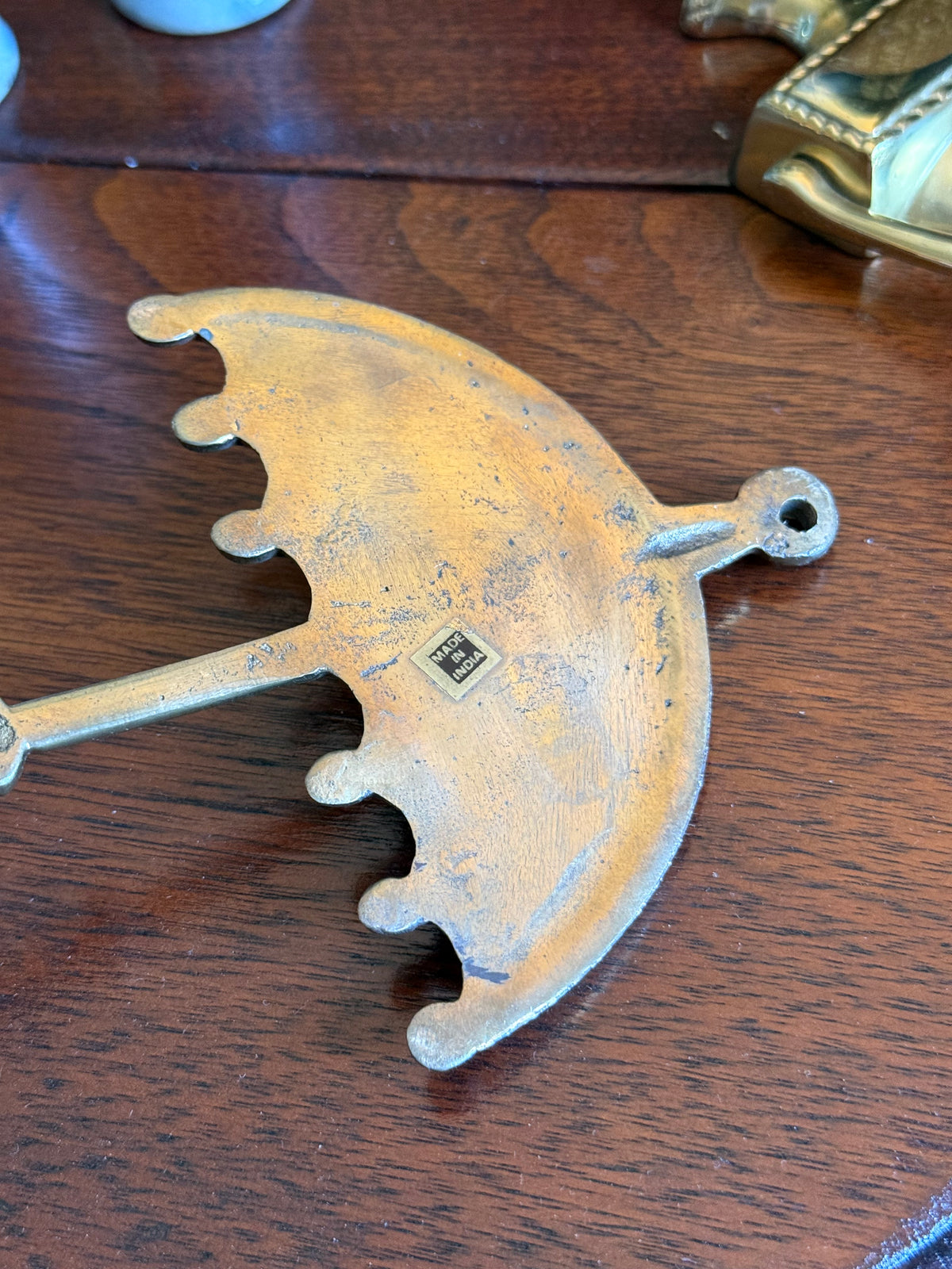 Vintage Brass Umbrella Wall Hook
