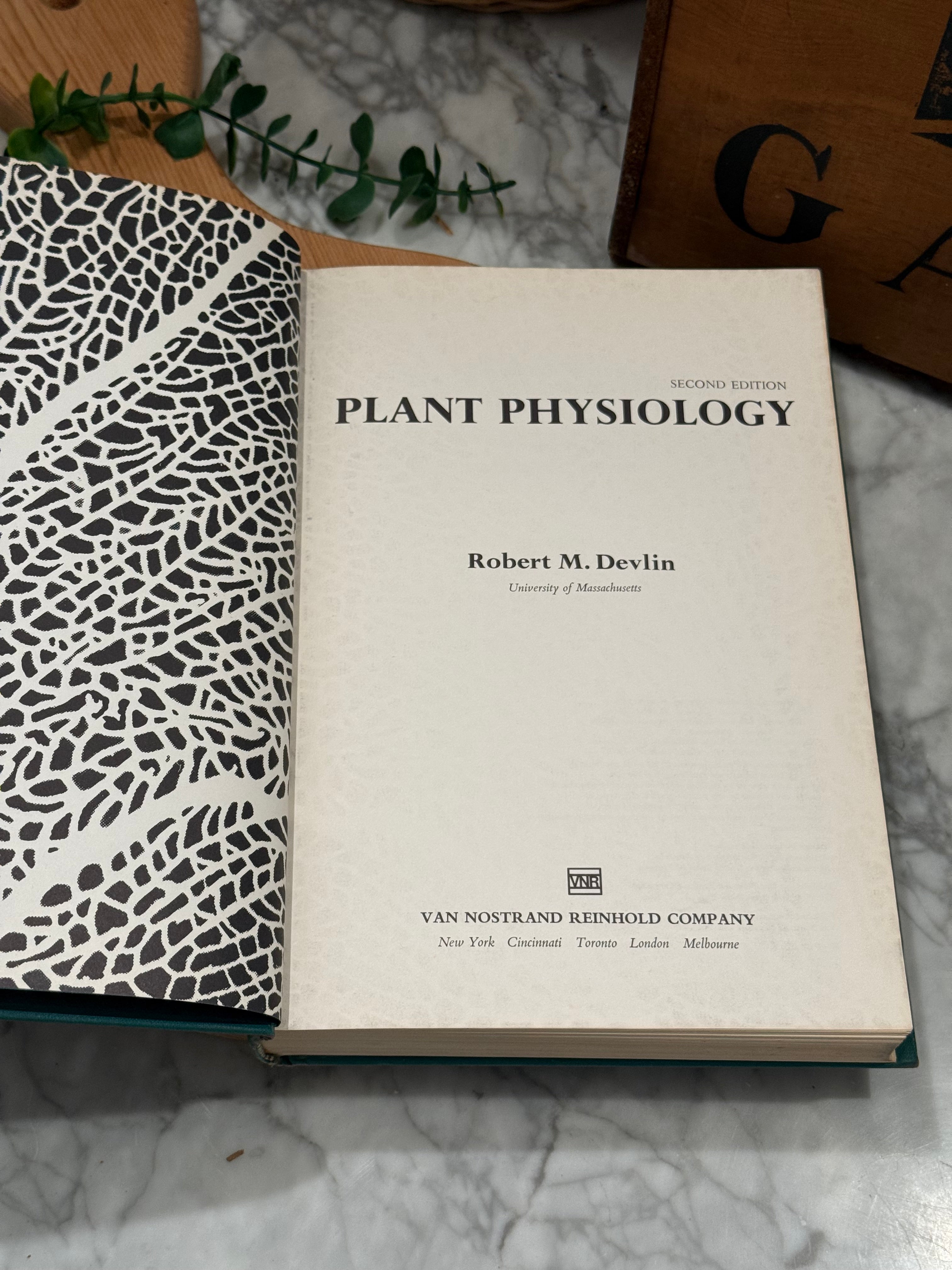 Vintage 1969 Plant Physiology Academic Volume