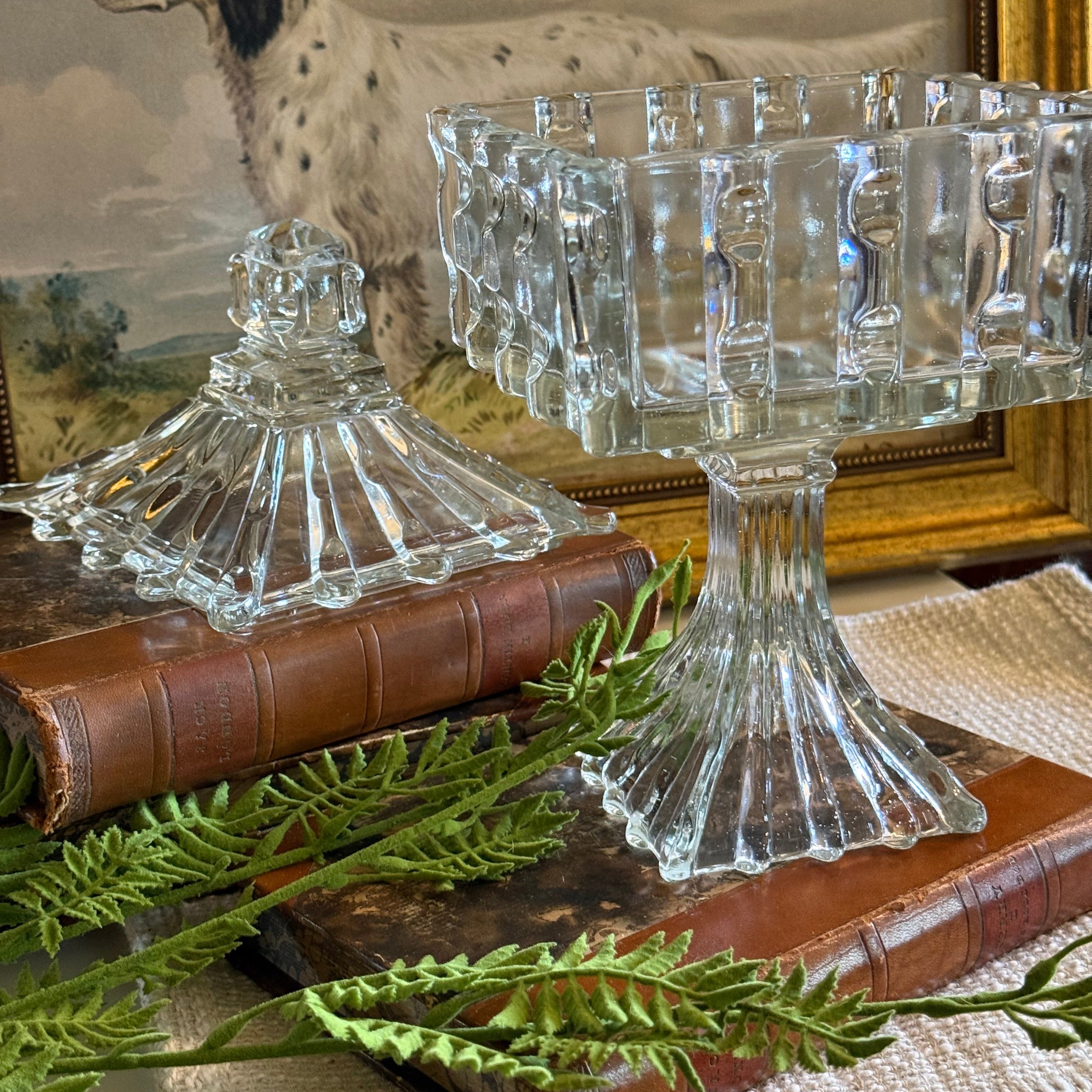 EAPG US Glass Co. Column Cake Dish