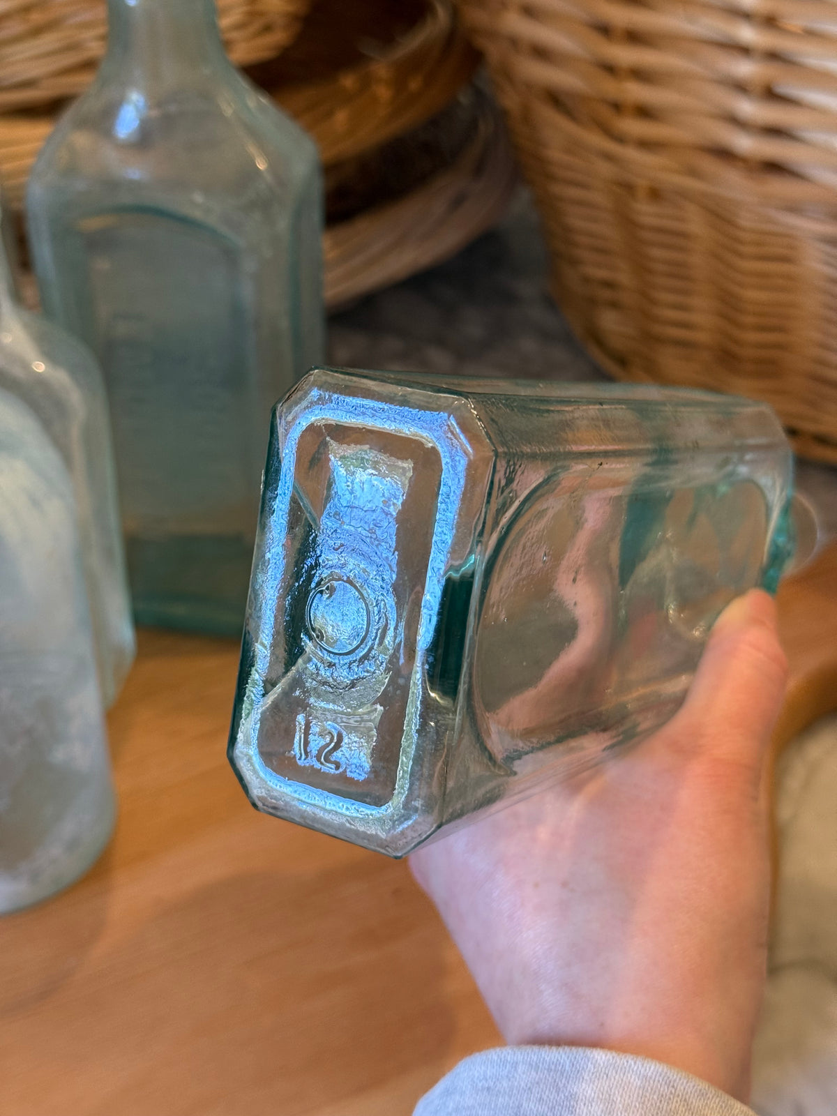 Antique Cardui Woman's Tonic Aqua Bottle