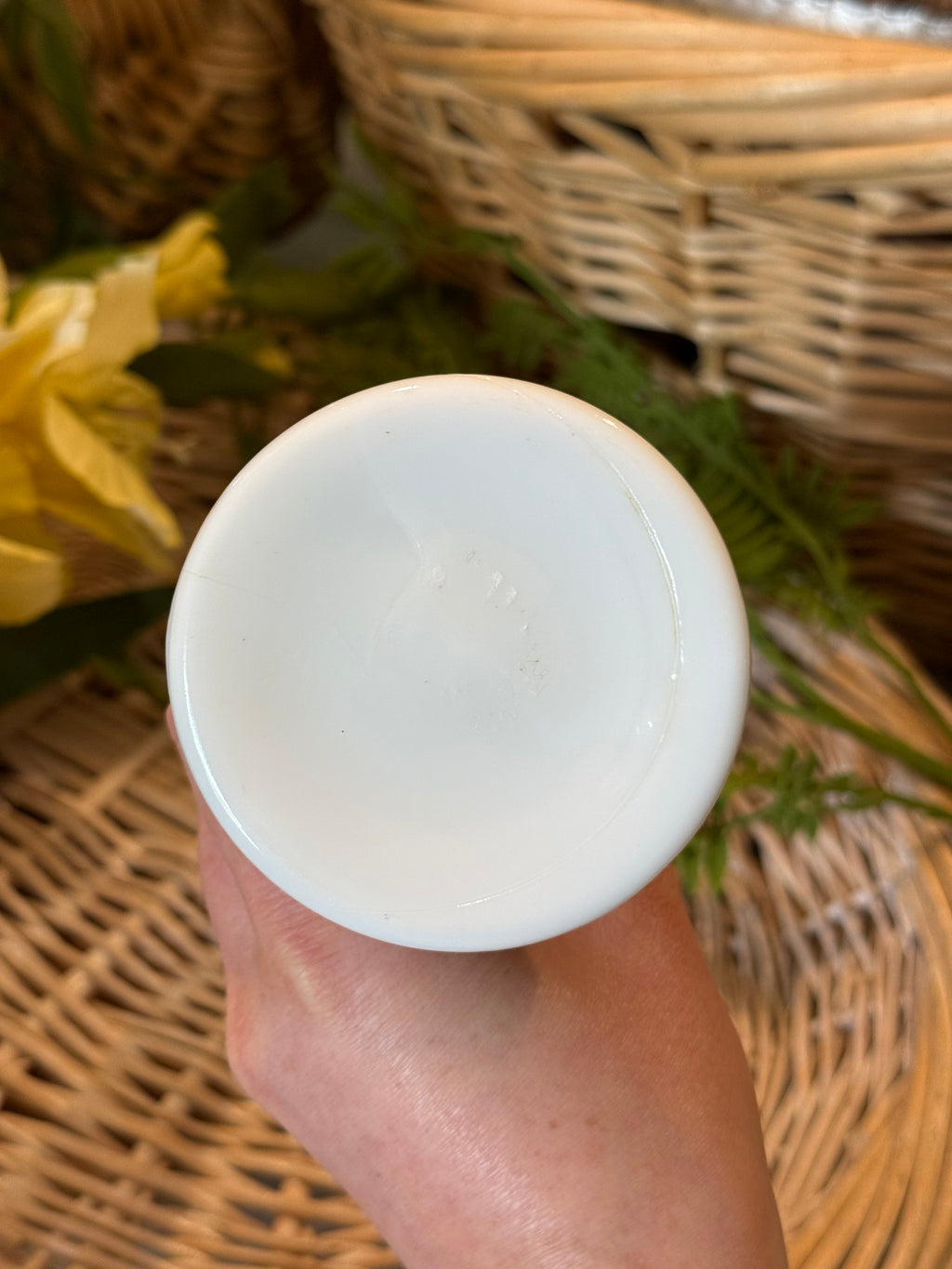 Vintage Anchor Hocking 9" Milk Glass Bud Vase