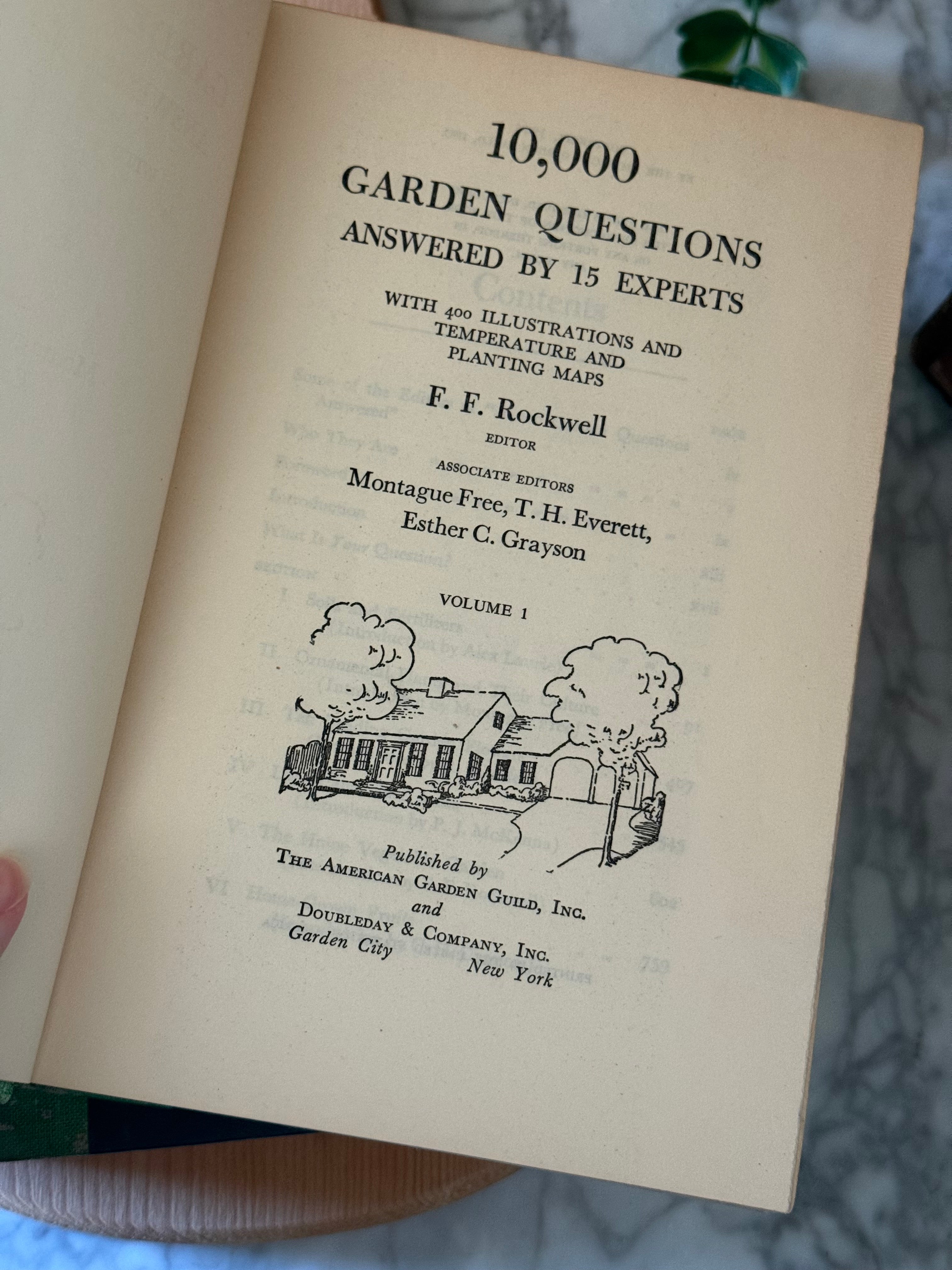 Vintage 10,000 Garden Questions Volumes, Set of 2