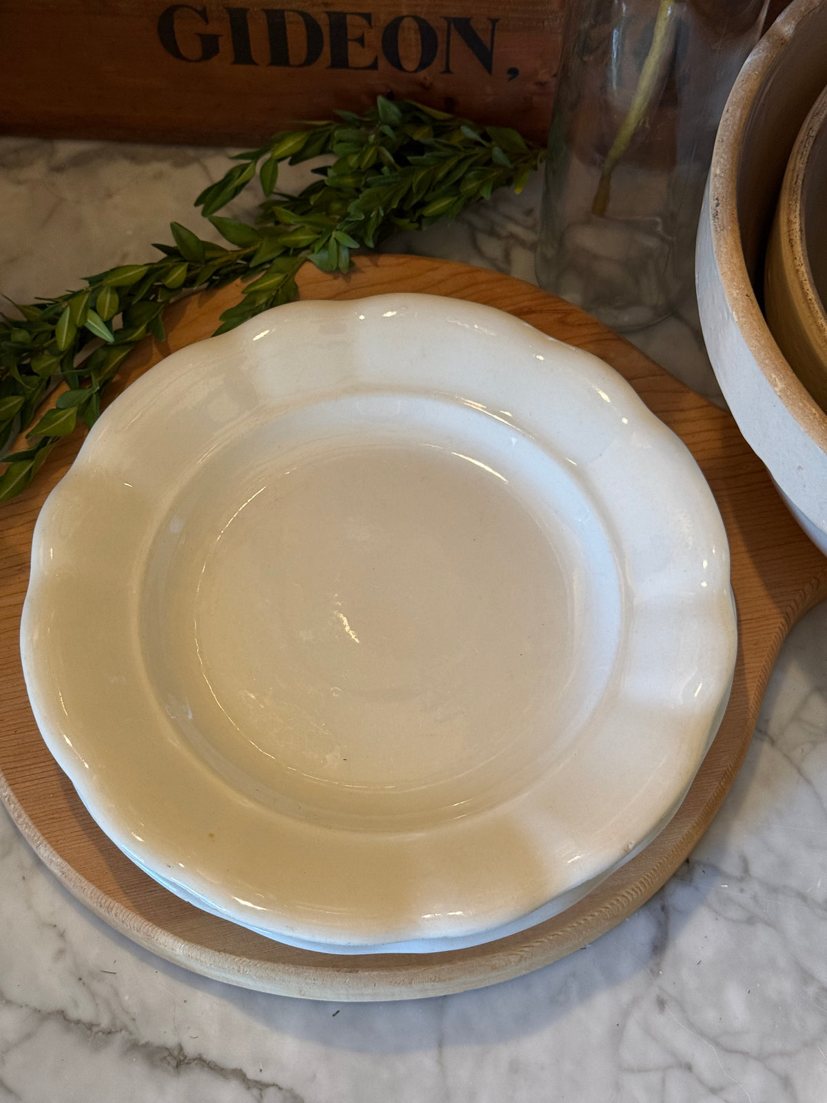 Vintage Wilhelmsburg Austrian Scalloped Pasta Plates, Set of 2