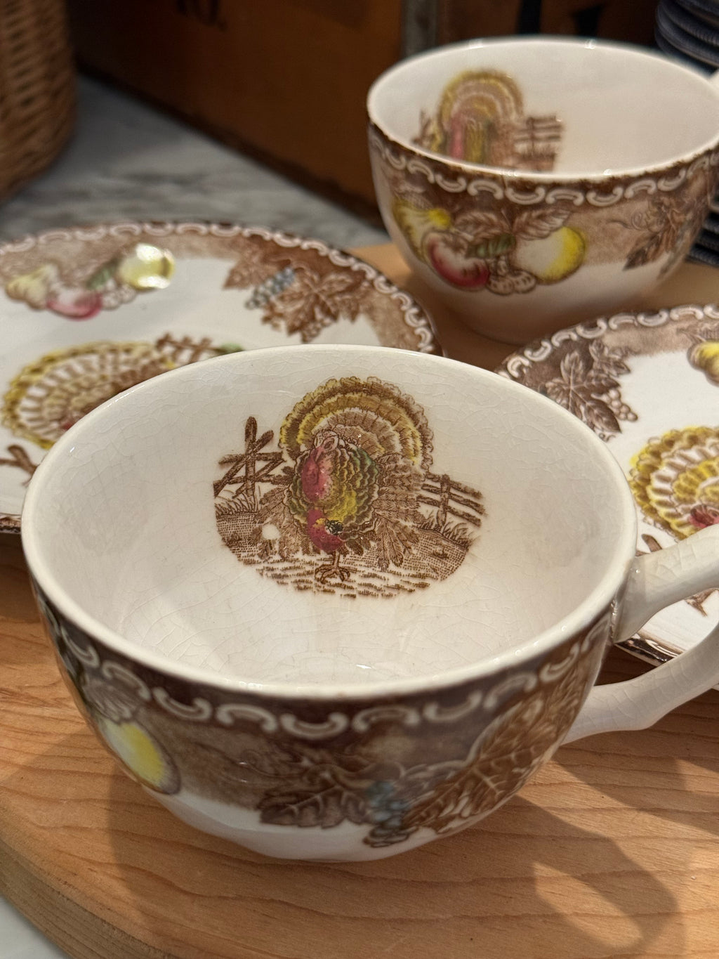 Vintage King Tom Turkey Teacup & Saucer Set