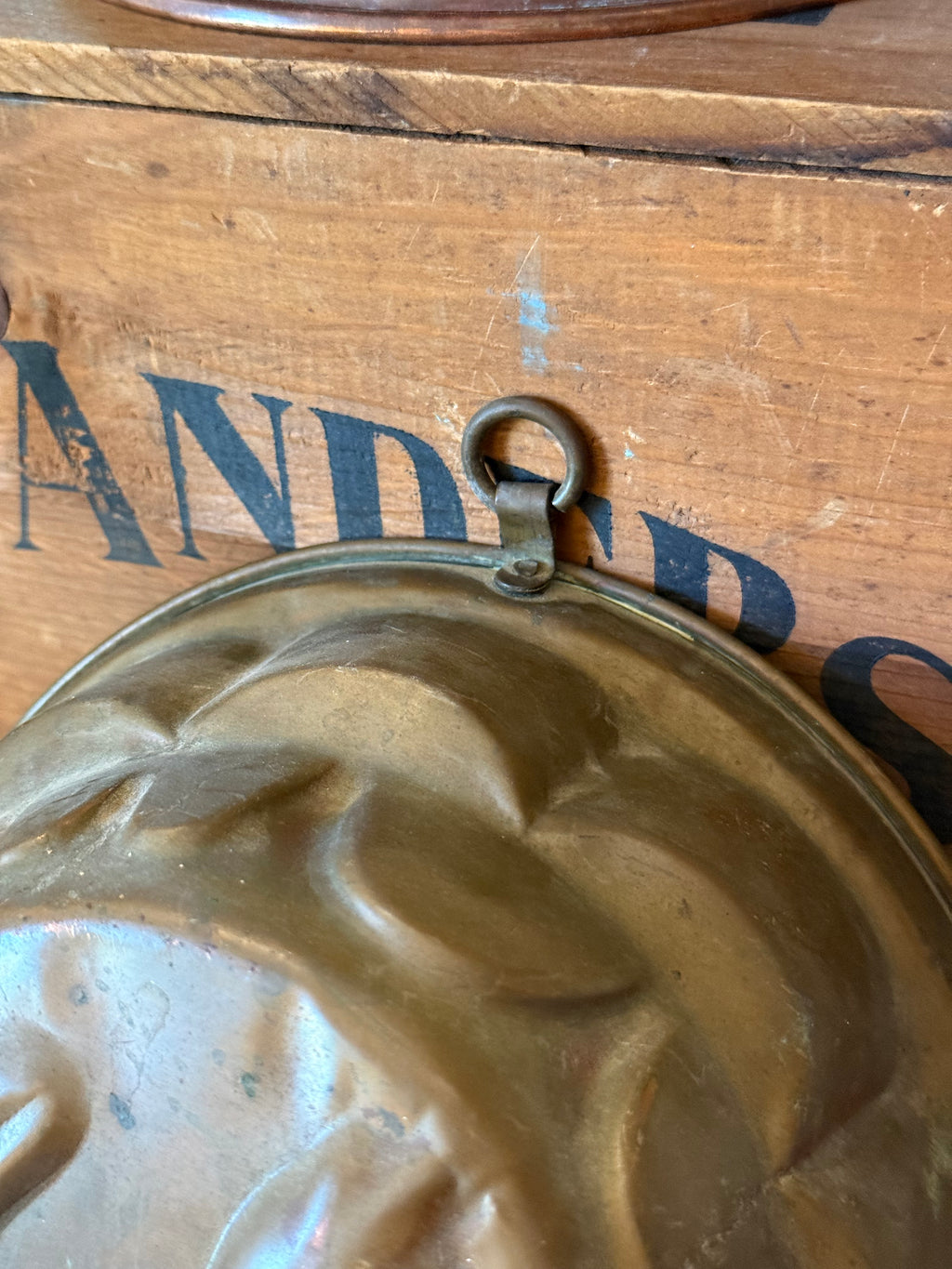 Vintage European Circular Copper Fish Mold
