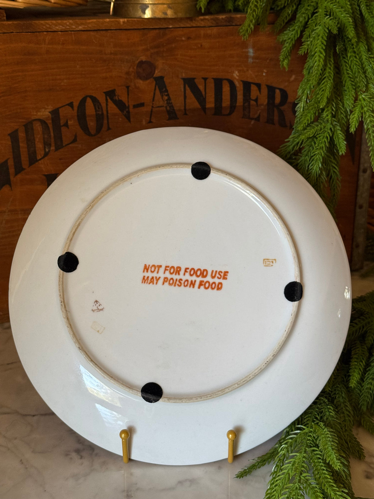 Vintage Asian Etched Lattice Accent Plate