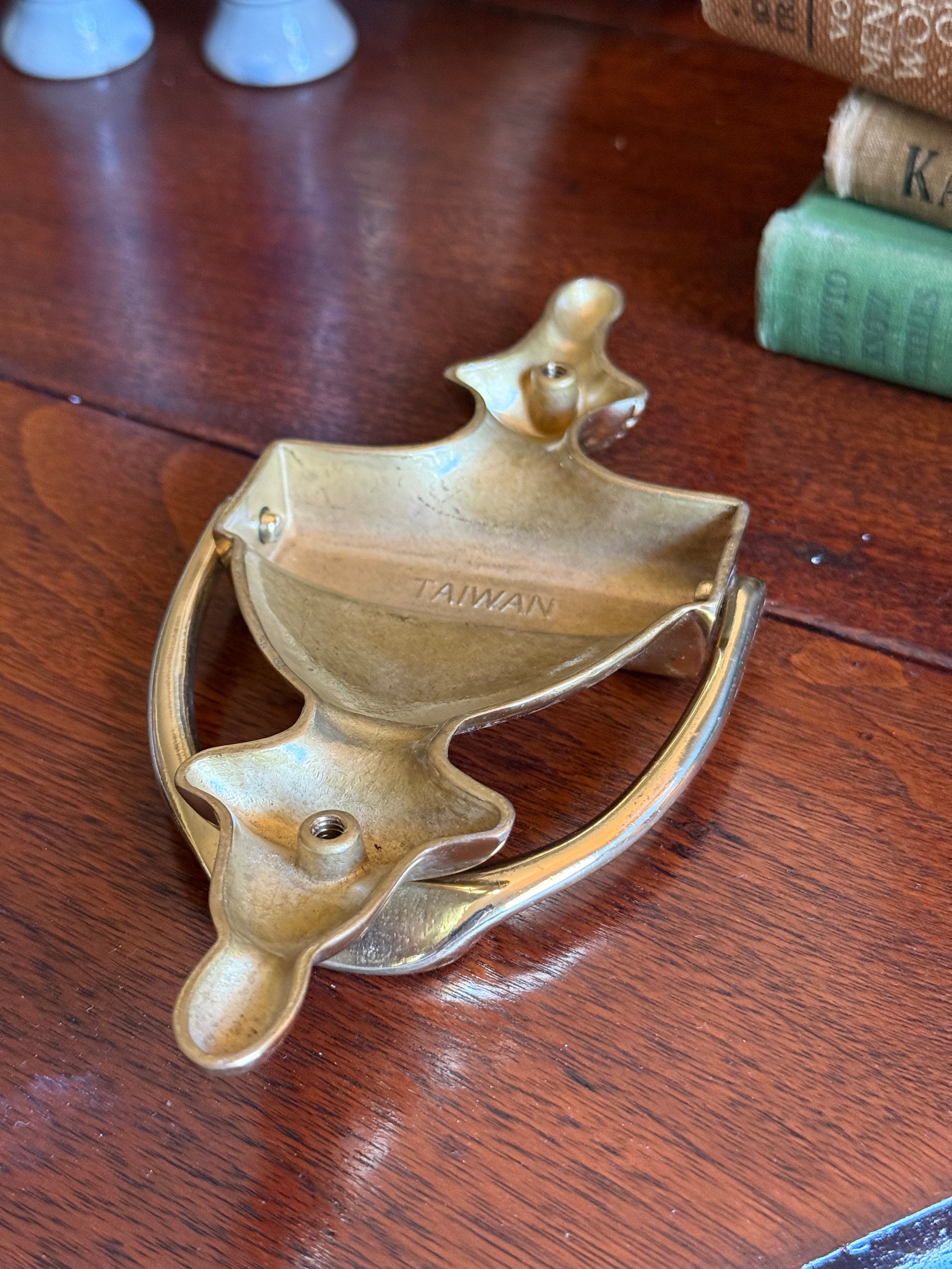 Vintage Solid Brass Urn Door Knocker