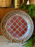 Vintage Asian Etched Lattice Accent Plate