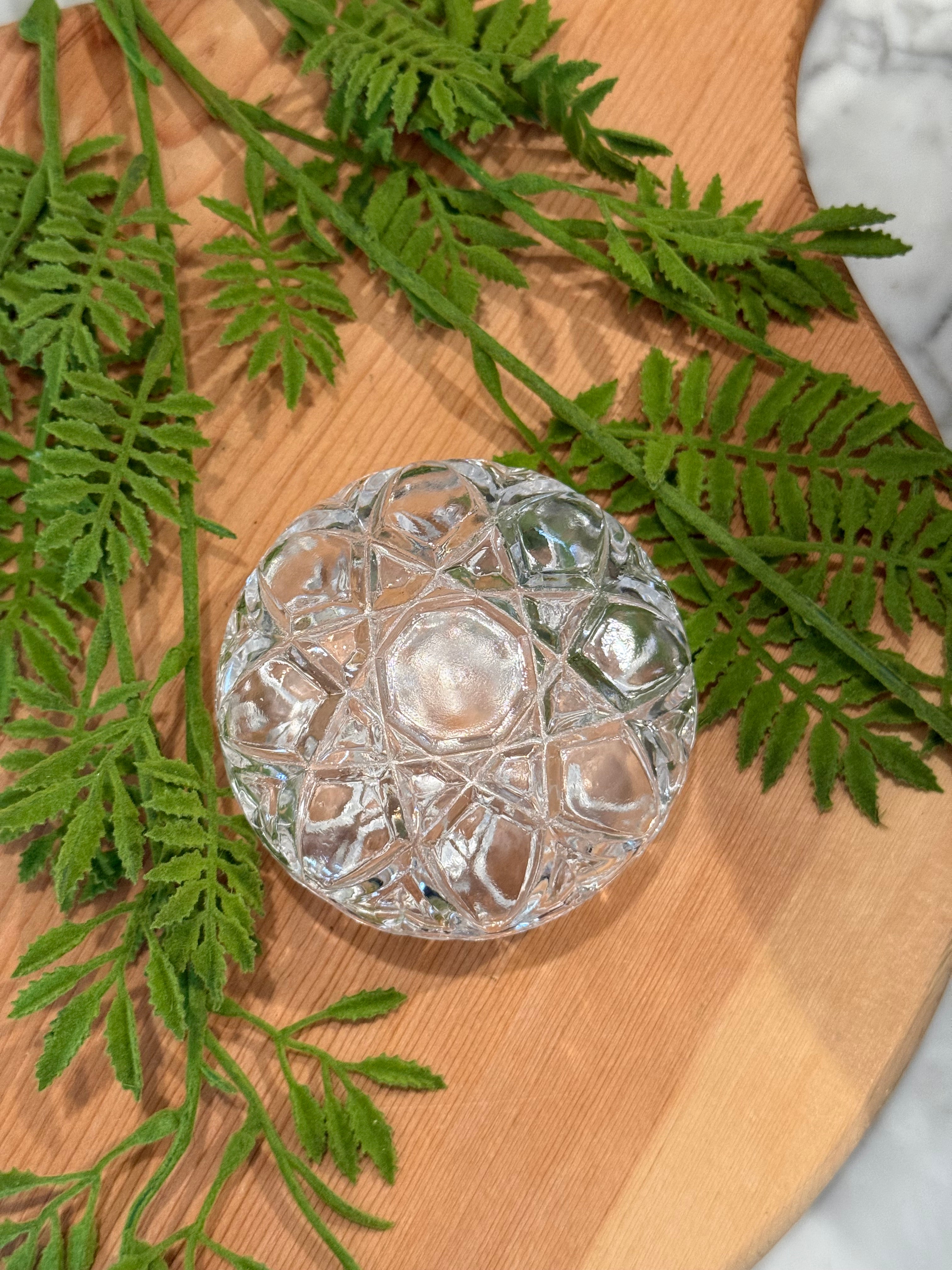 Vintage Petite Cut Crystal Bomboniera Box