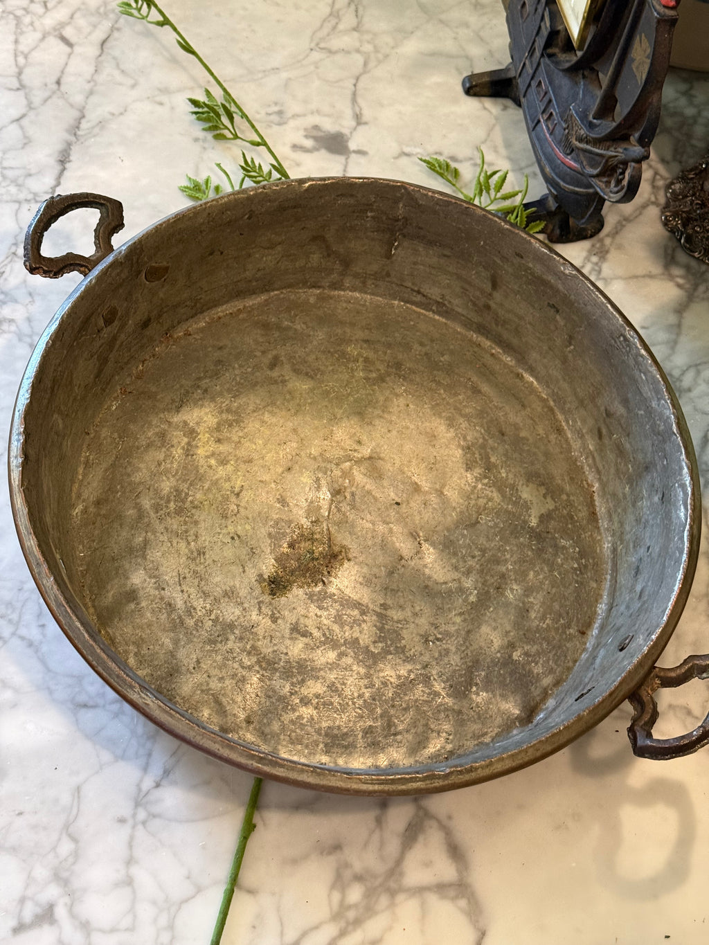 Antique European Copper Baking Pan - 14"