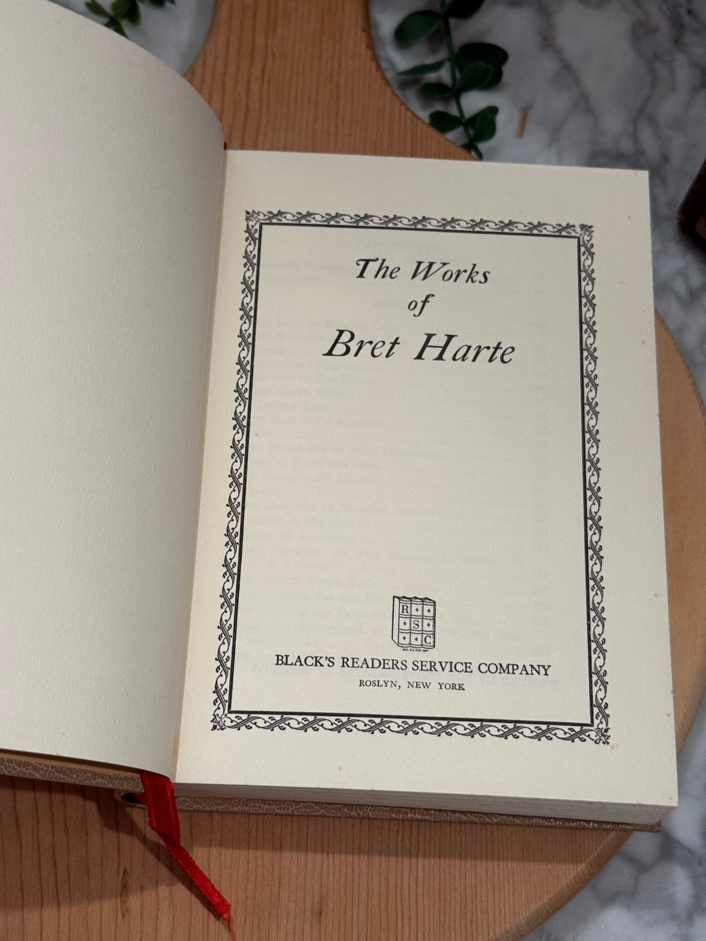Vintage 1932 Harte Leatherbound Book