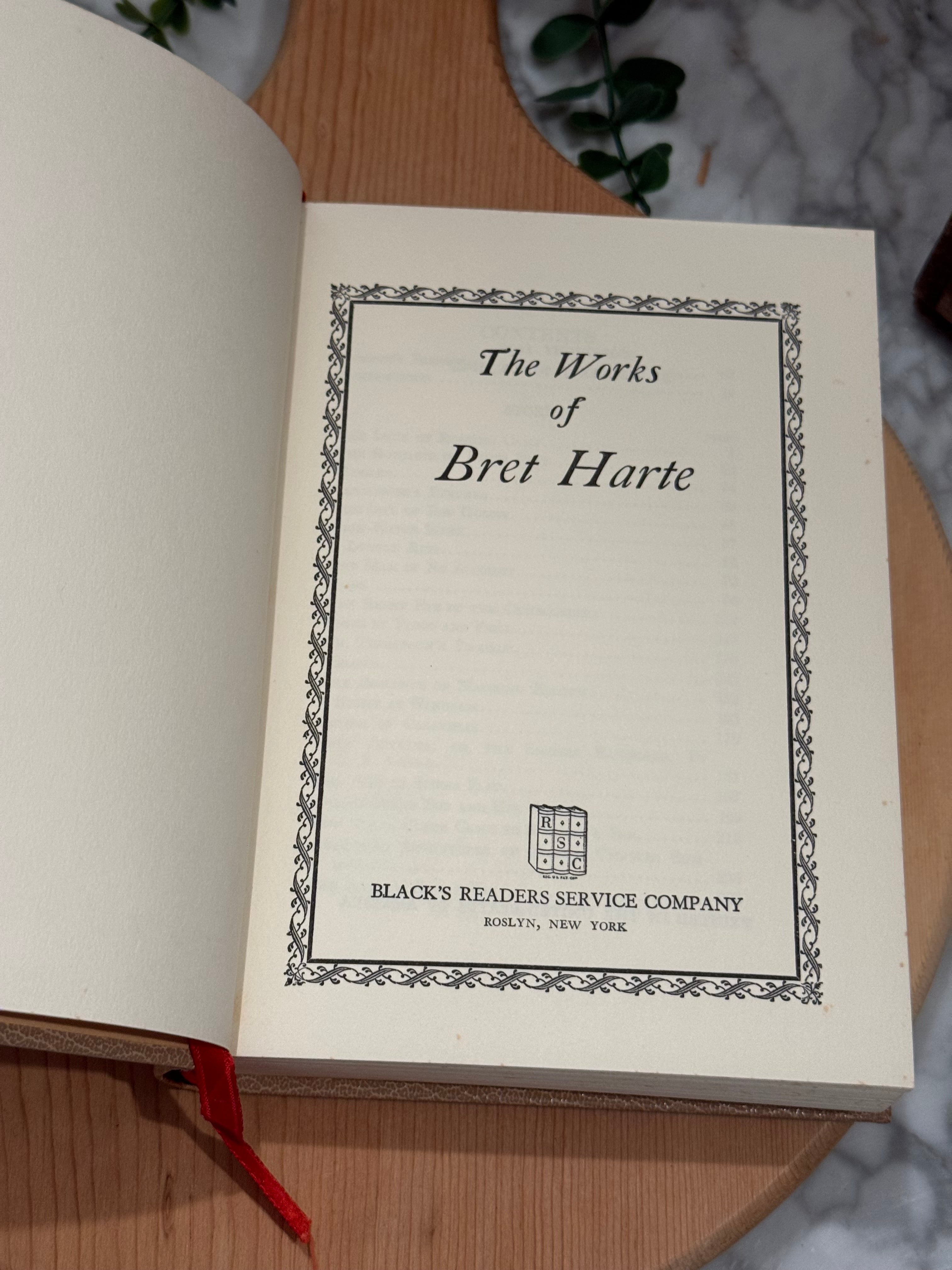 Vintage 1932 Harte Leatherbound Book
