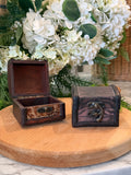 Set of 2 Faux Leather Mini Boxes