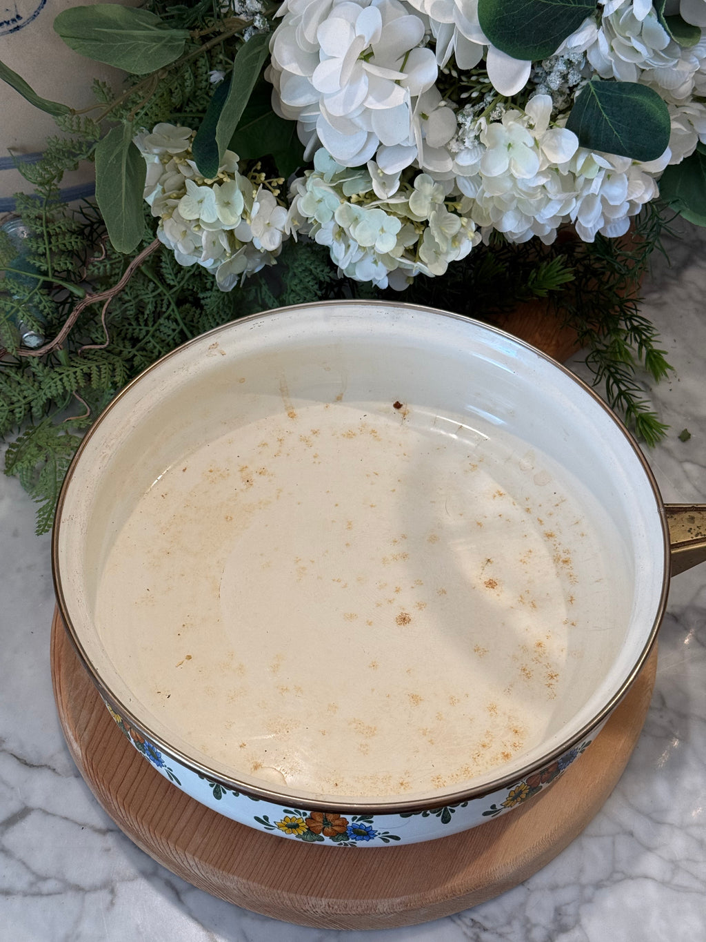 Vintage Villeroy and Boch Alt Amsterdam Enamel Skillet with Lid