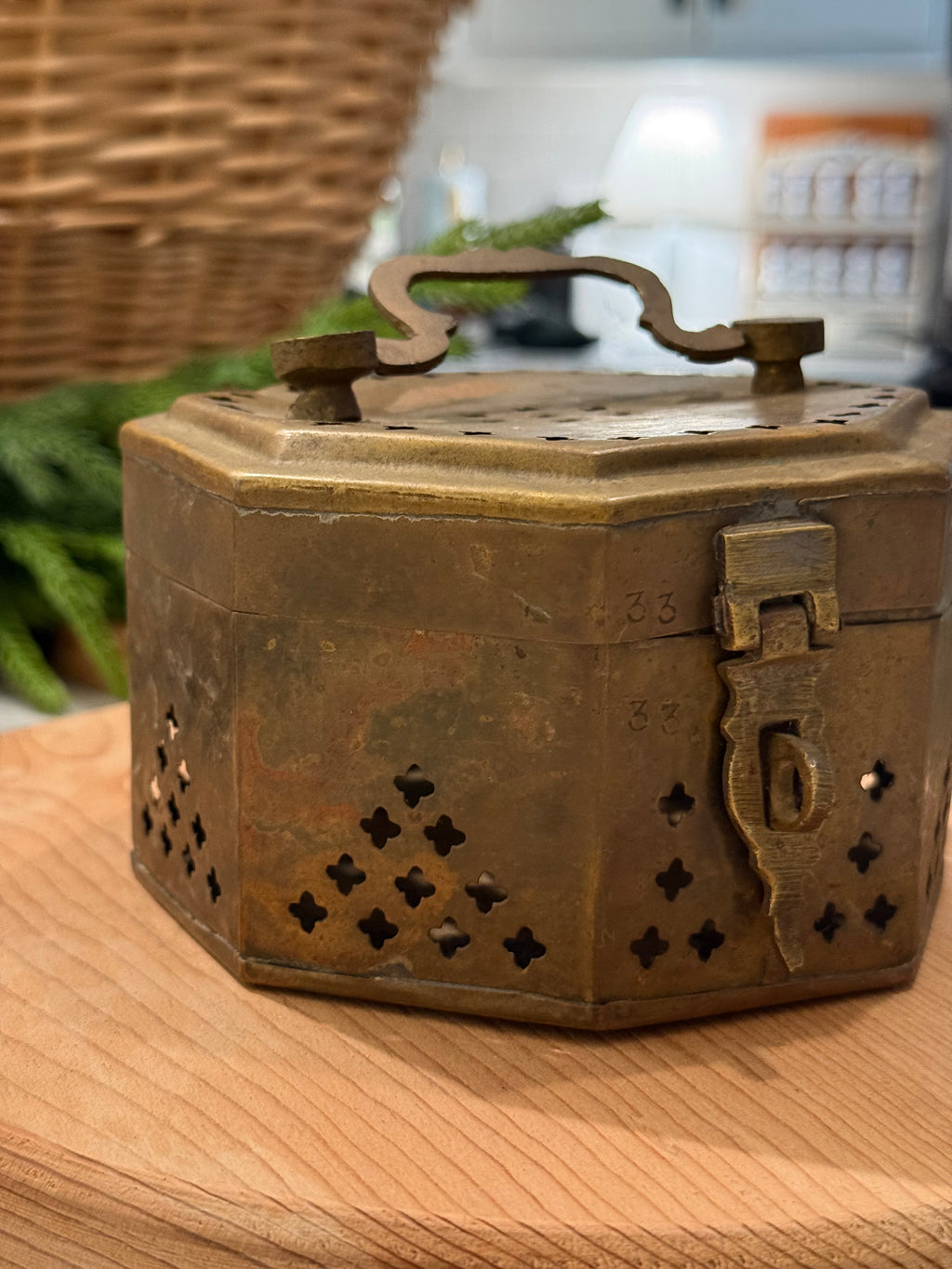 XL Brass Cricket Trinket Box
