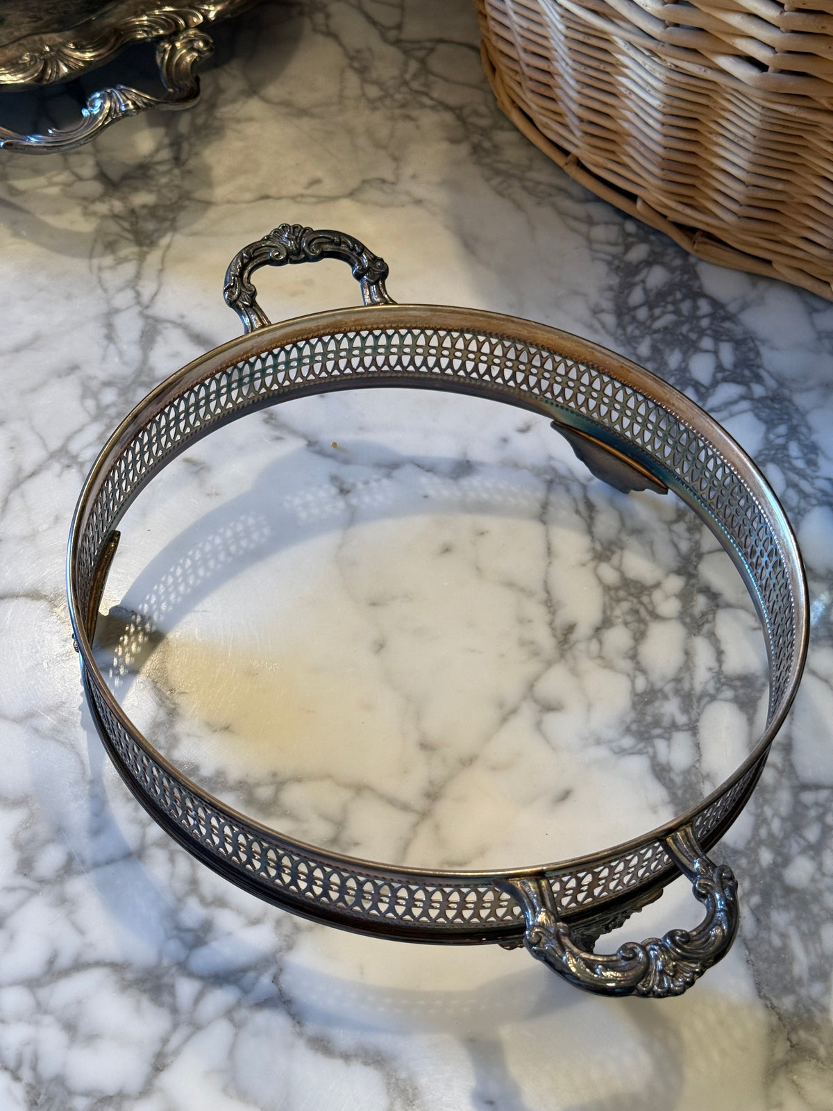 Vintage Silver Footed Tureen Stand
