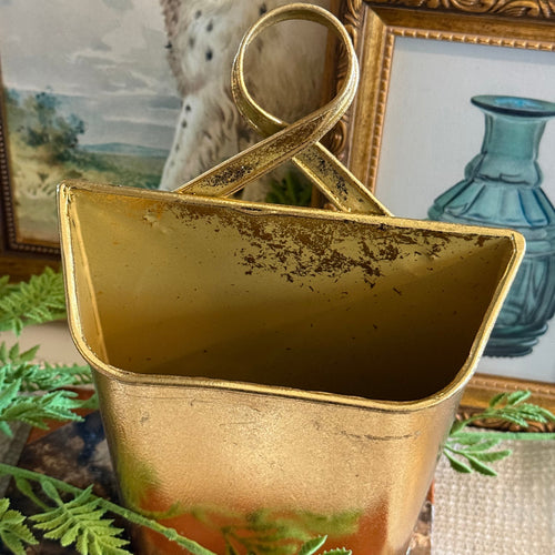 Gold Metallic Wall Bucket