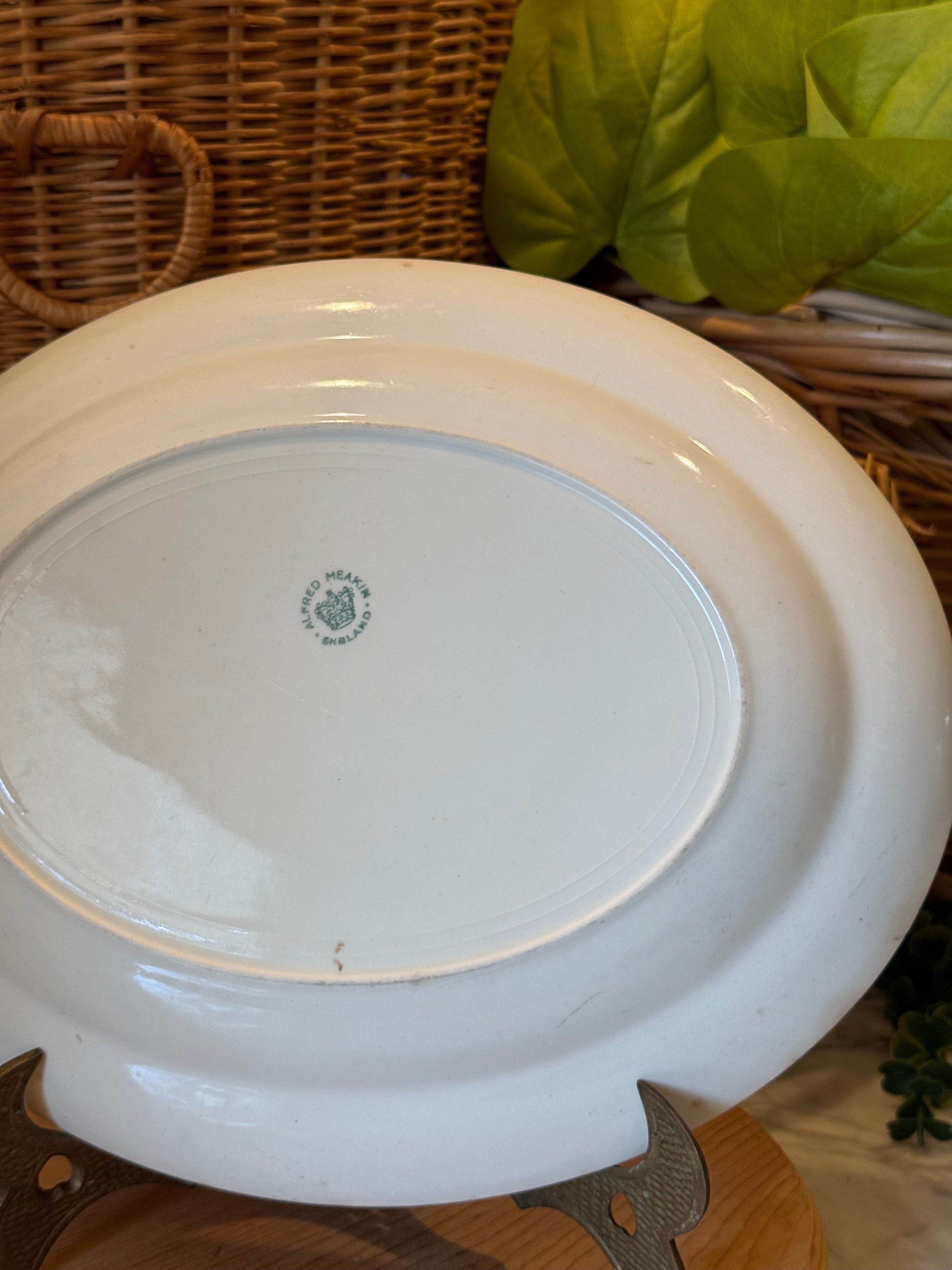 Antique Alfred Meakin Staffordshire Oval Platter