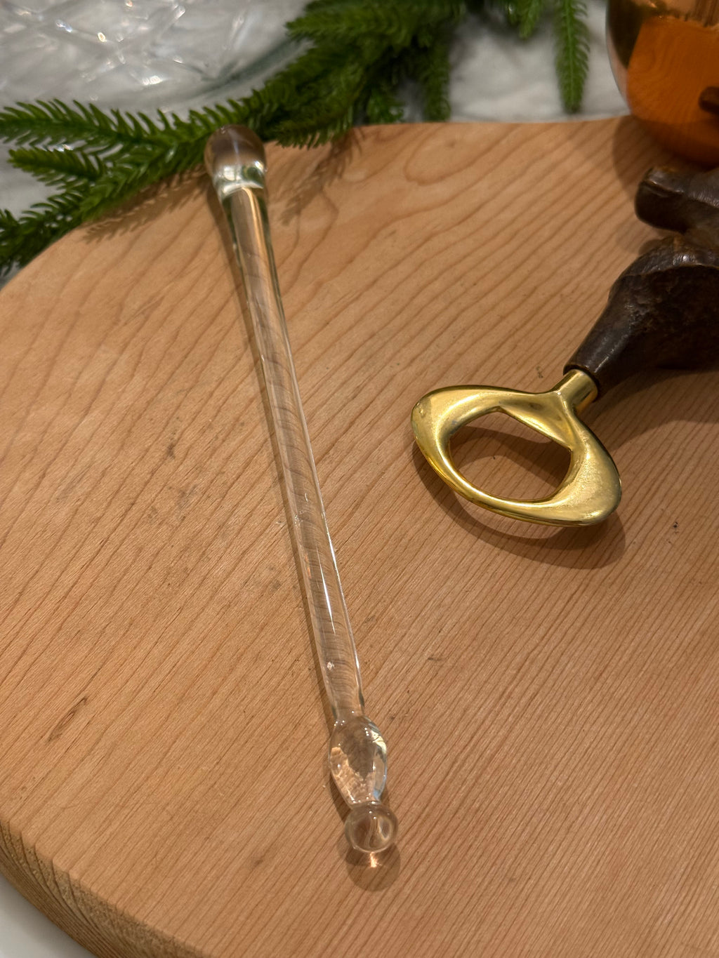 Mid-Century Danish Glass Swizzle Stick