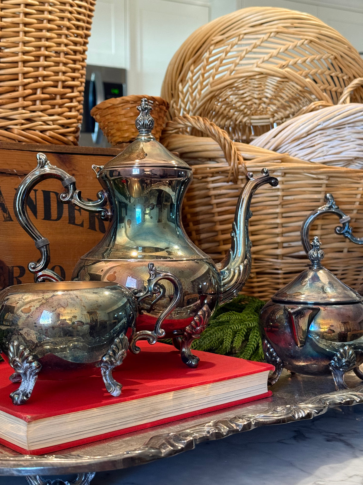 Grand F.B. Rogers Silver Tea & Coffee Service Set