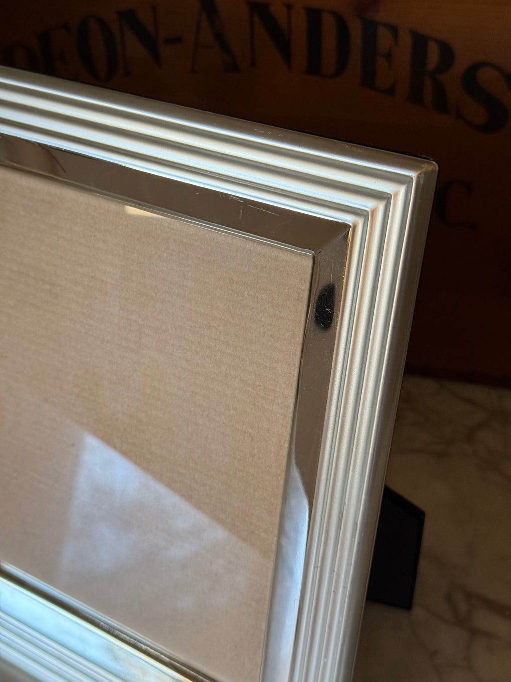Grand Stepped Bevel Silver Frame