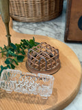 Vintage Copper & Wire Cage Flower Frog