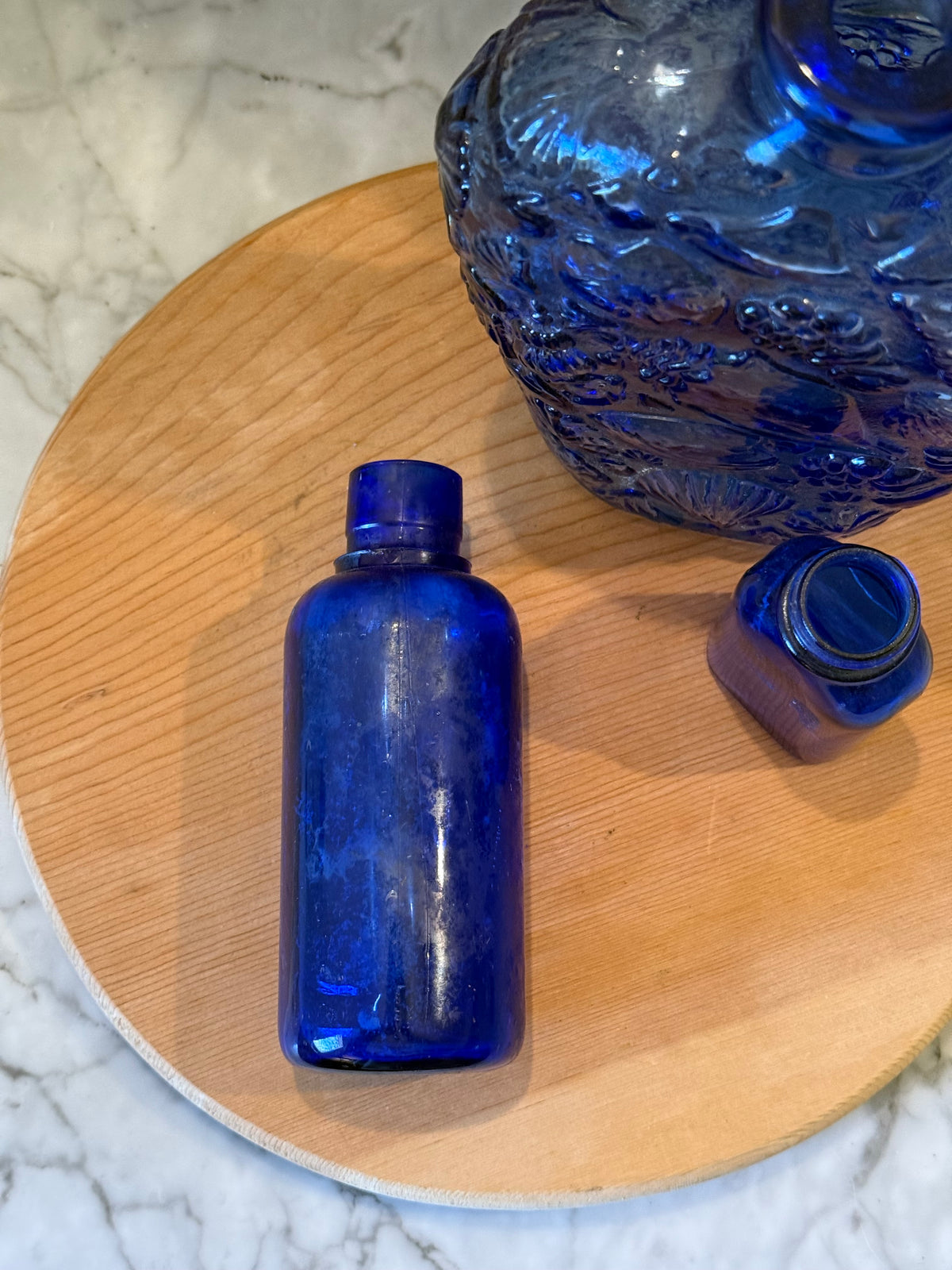Vintage Smooth Cobalt Blue Medicine Bottle