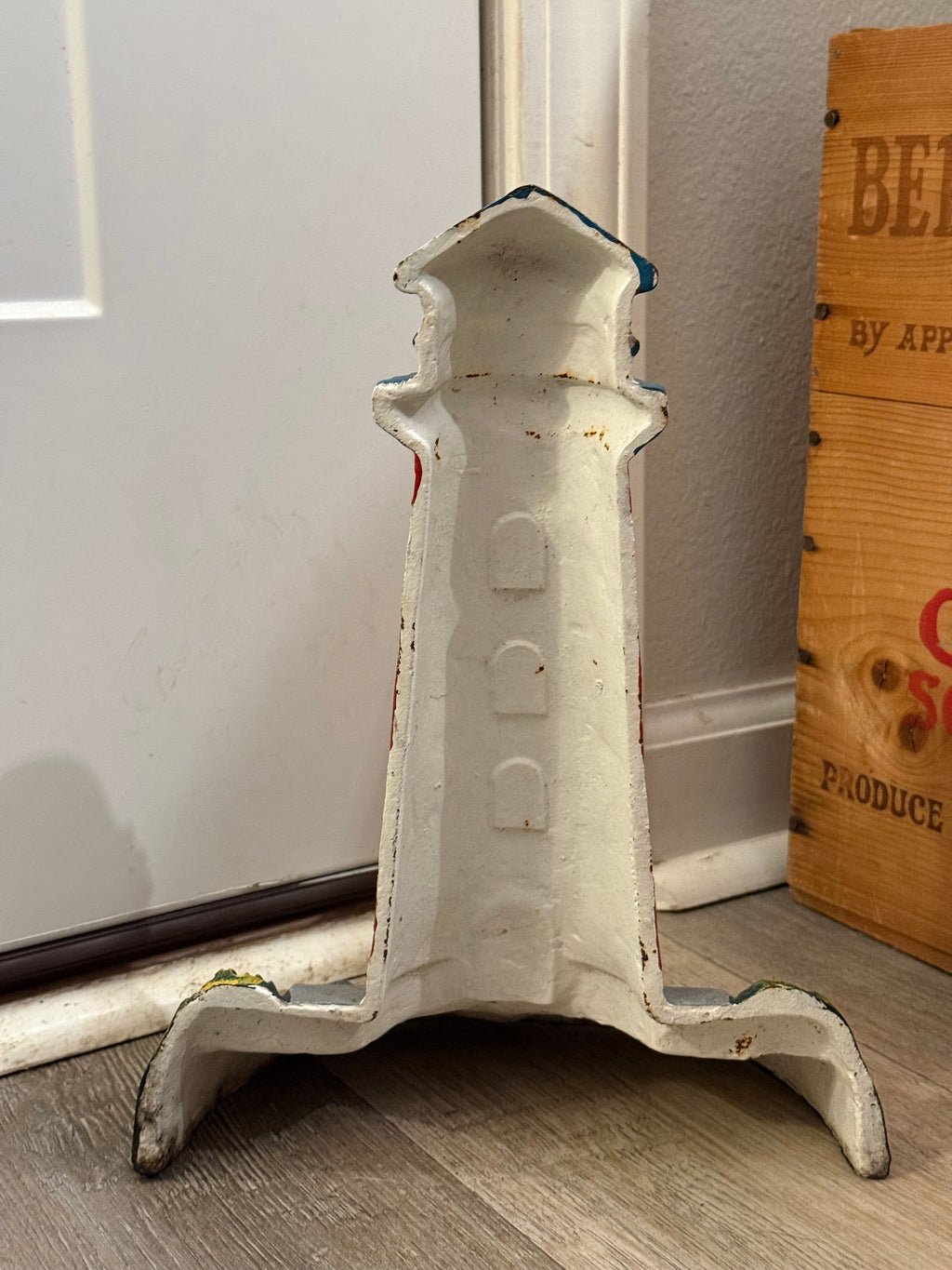 Vintage Cast Iron Lighthouse Door Stop - Cape Cod Nautical Decor