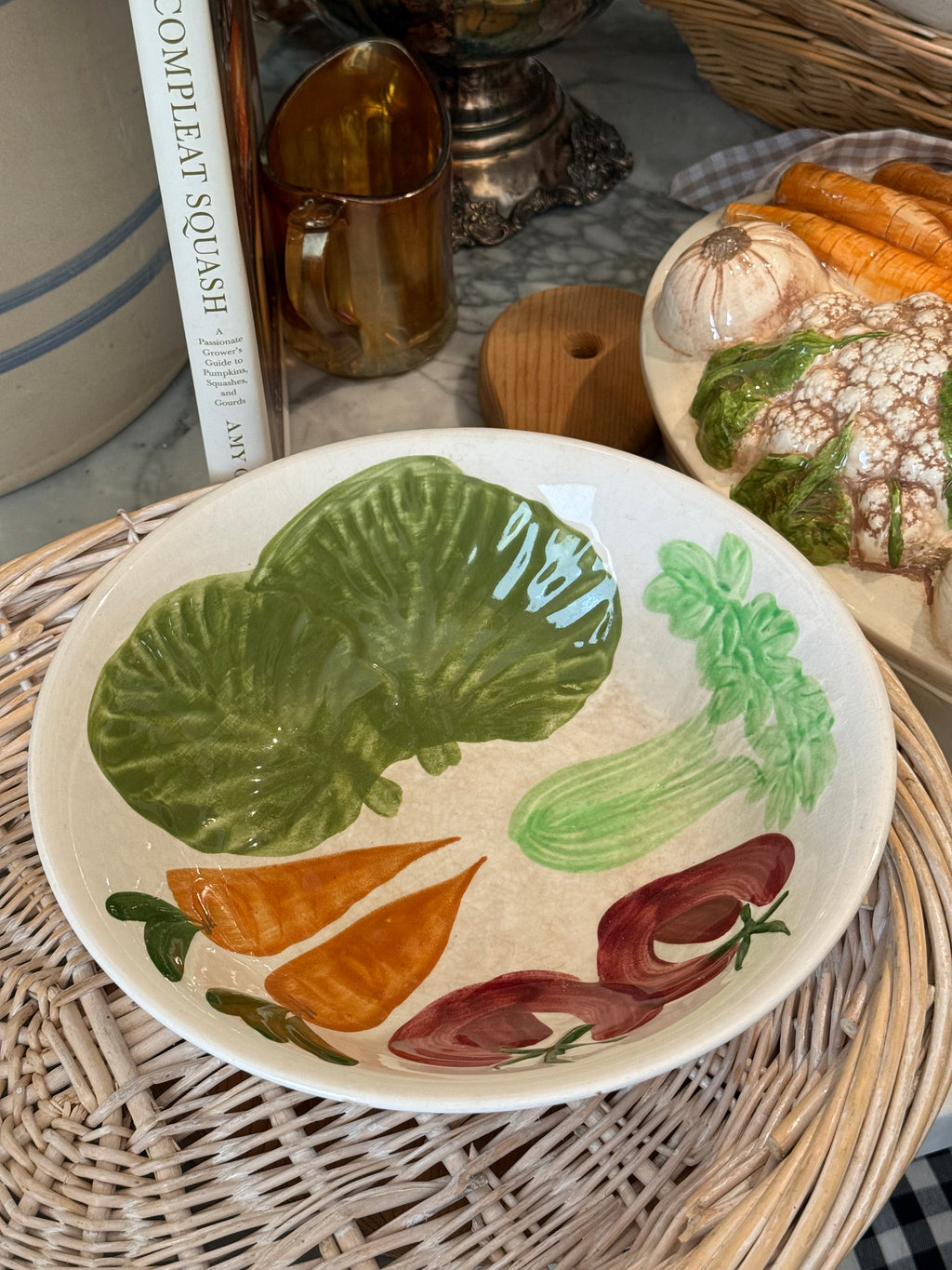 Vintage Ironstone Vegetable Large Serving Bowl