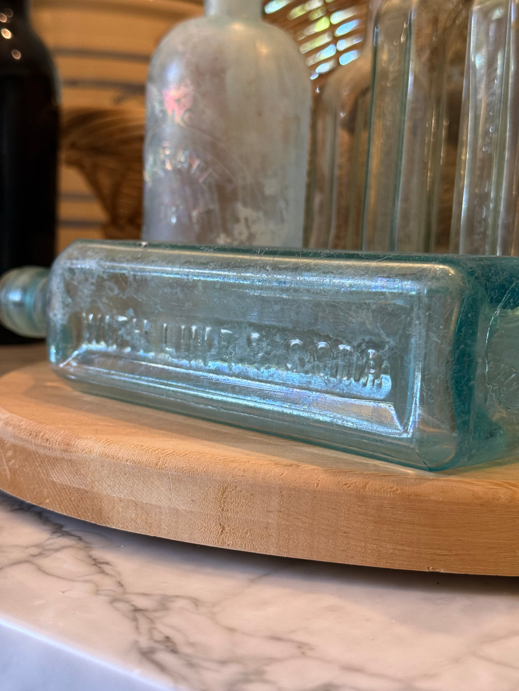 Antique Scott's Emulsion Aqua Apothecary Bottle