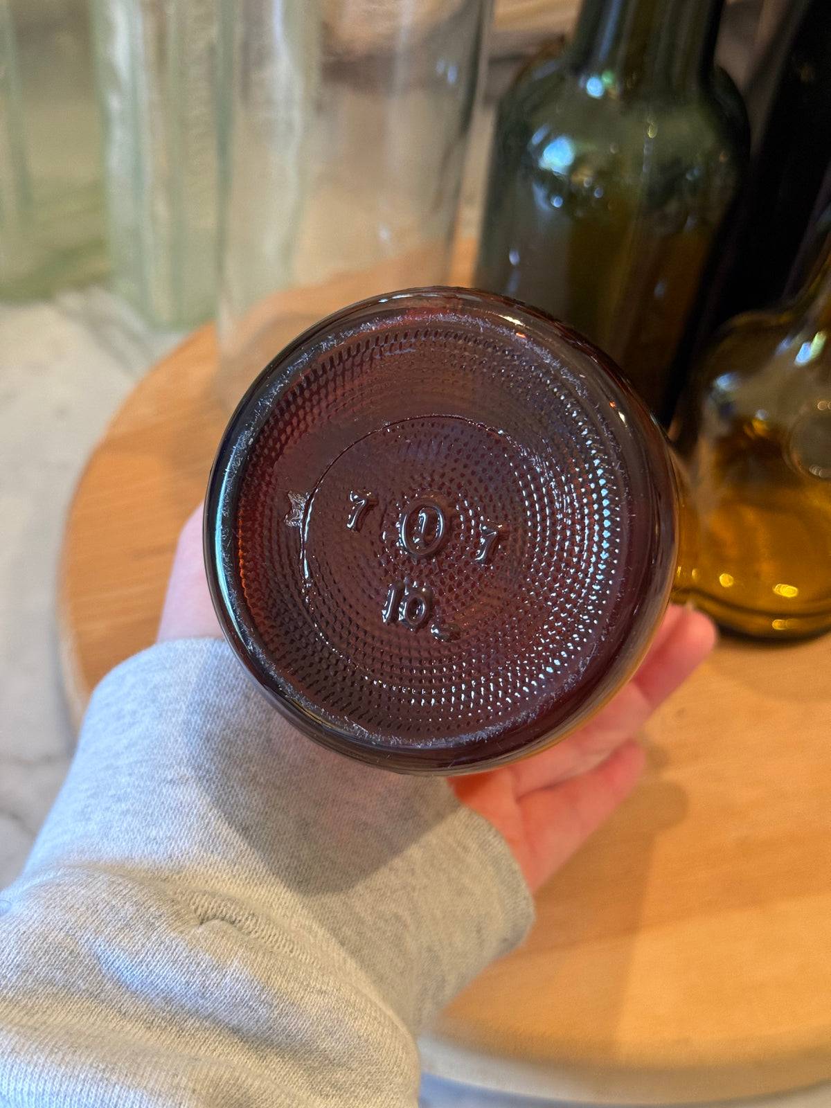 Medium Duraglass Amber Apothecary Bottle