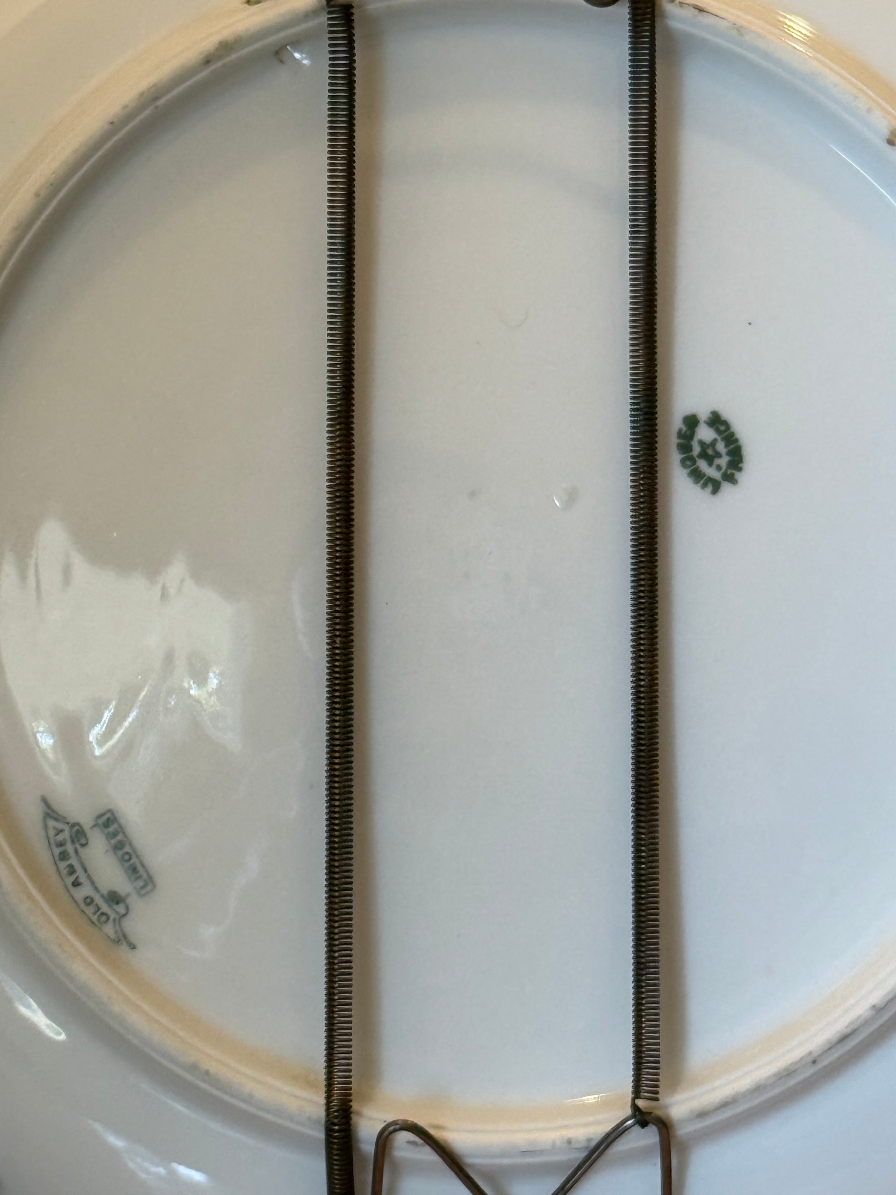 Antique Hand-Painted Wild Boar Limoges Plate