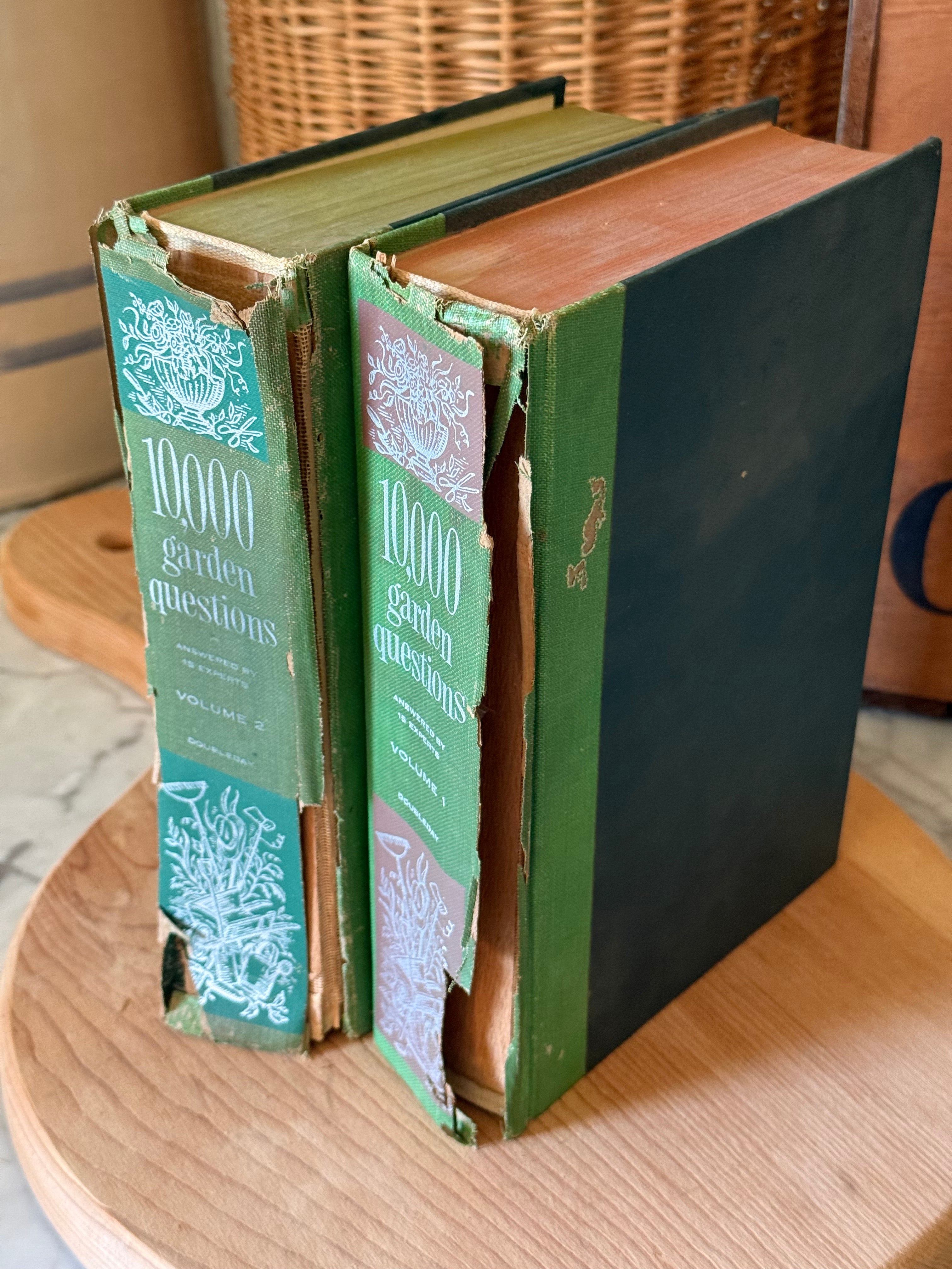 Vintage 10,000 Garden Questions Volumes, Set of 2