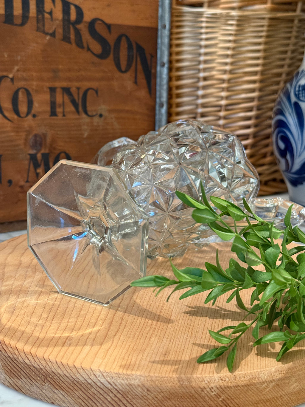 Vintage Tiffin Williamsburg Glass Trophy Vase