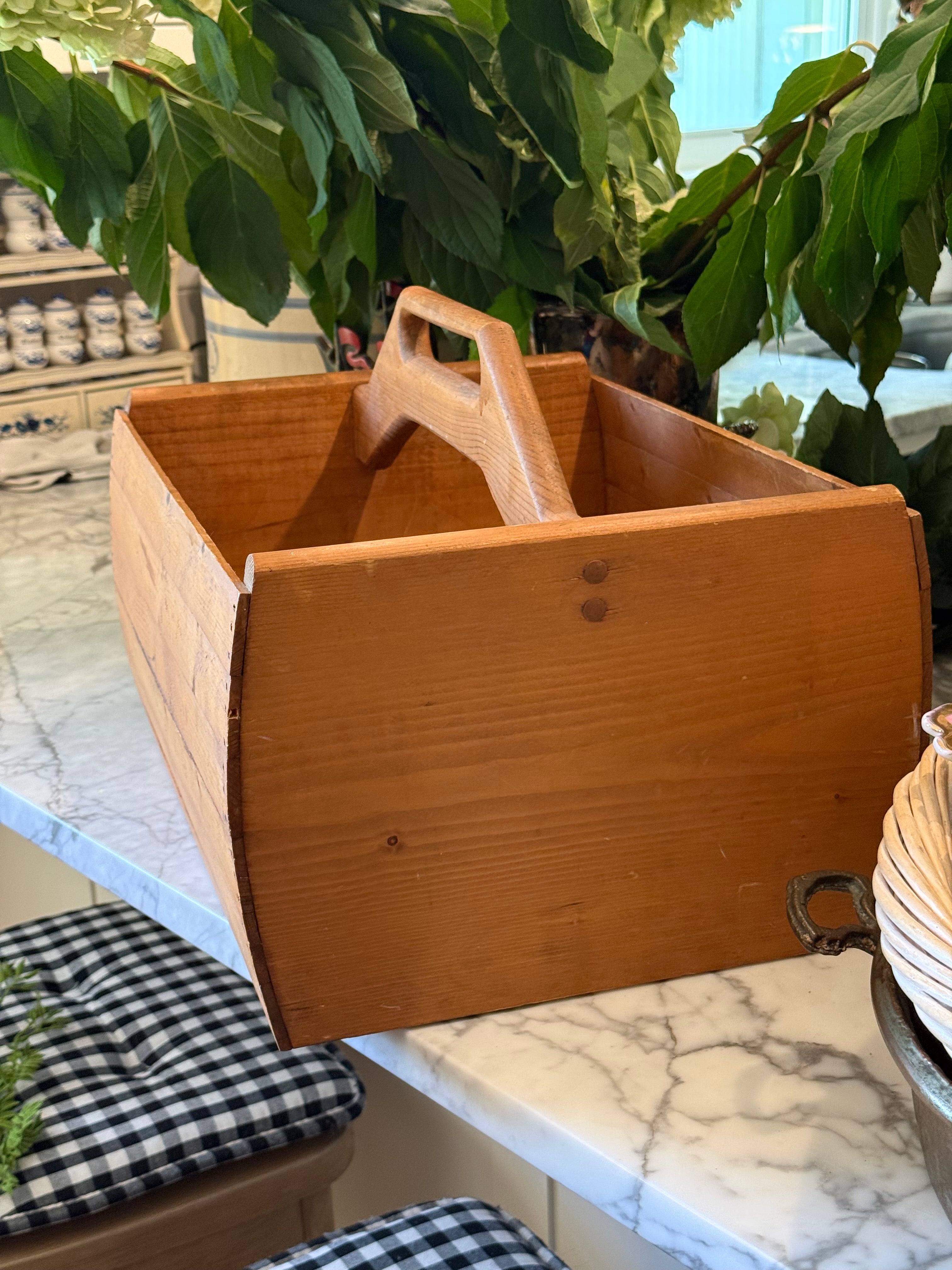 Antique Primitive Wooden Tool Caddy