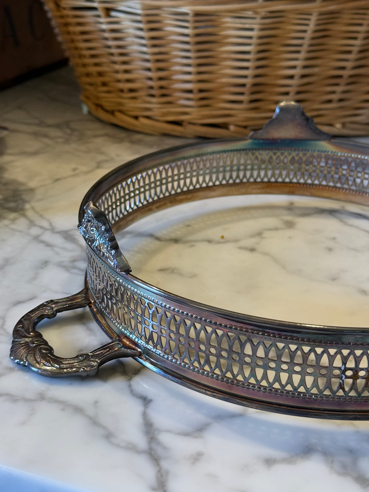 Vintage Silver Footed Tureen Stand