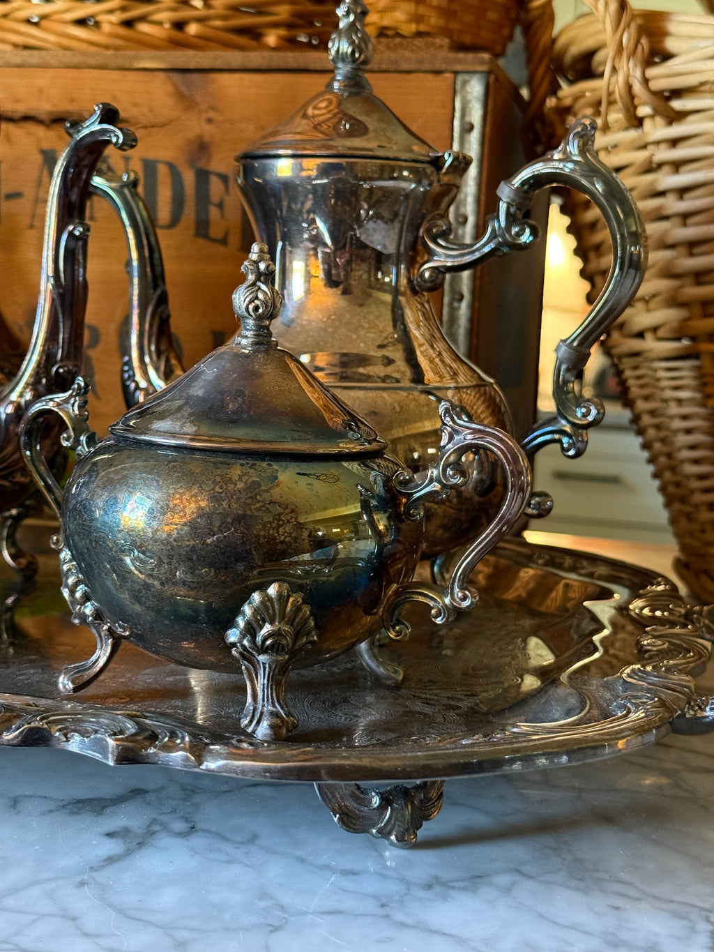 Grand F.B. Rogers Silver Tea & Coffee Service Set