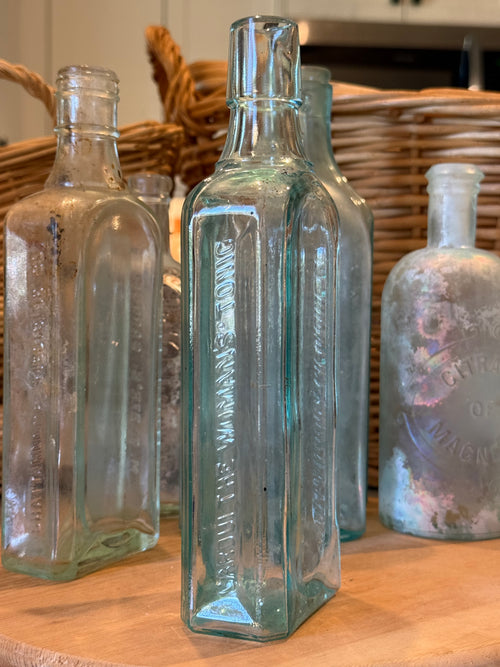 Antique Cardui Woman's Tonic Aqua Bottle