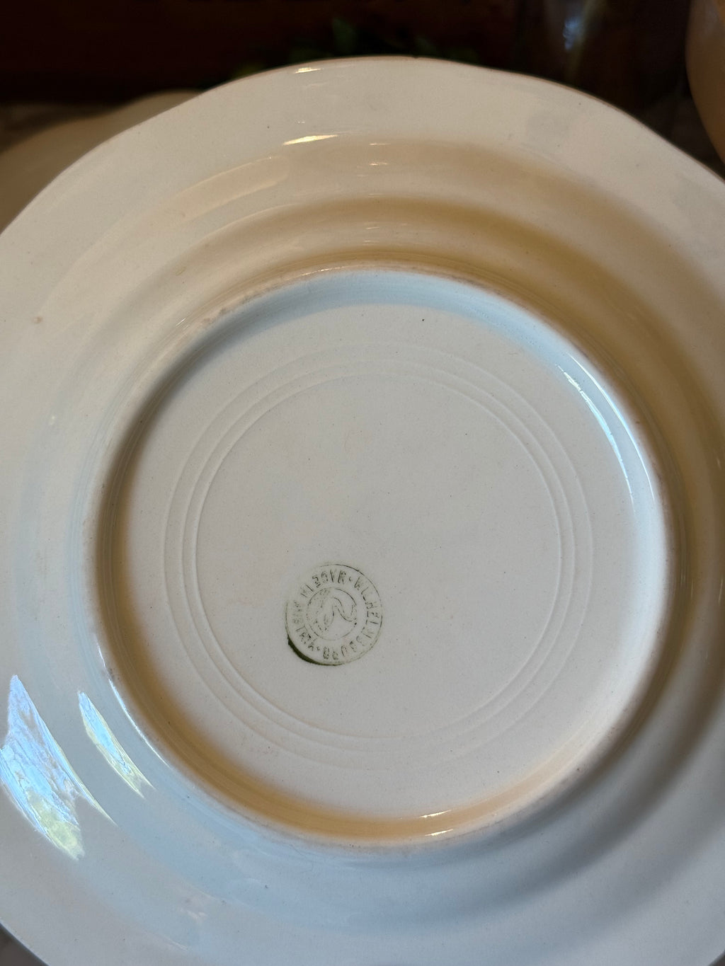 Vintage Wilhelmsburg Austrian Scalloped Pasta Plates, Set of 2