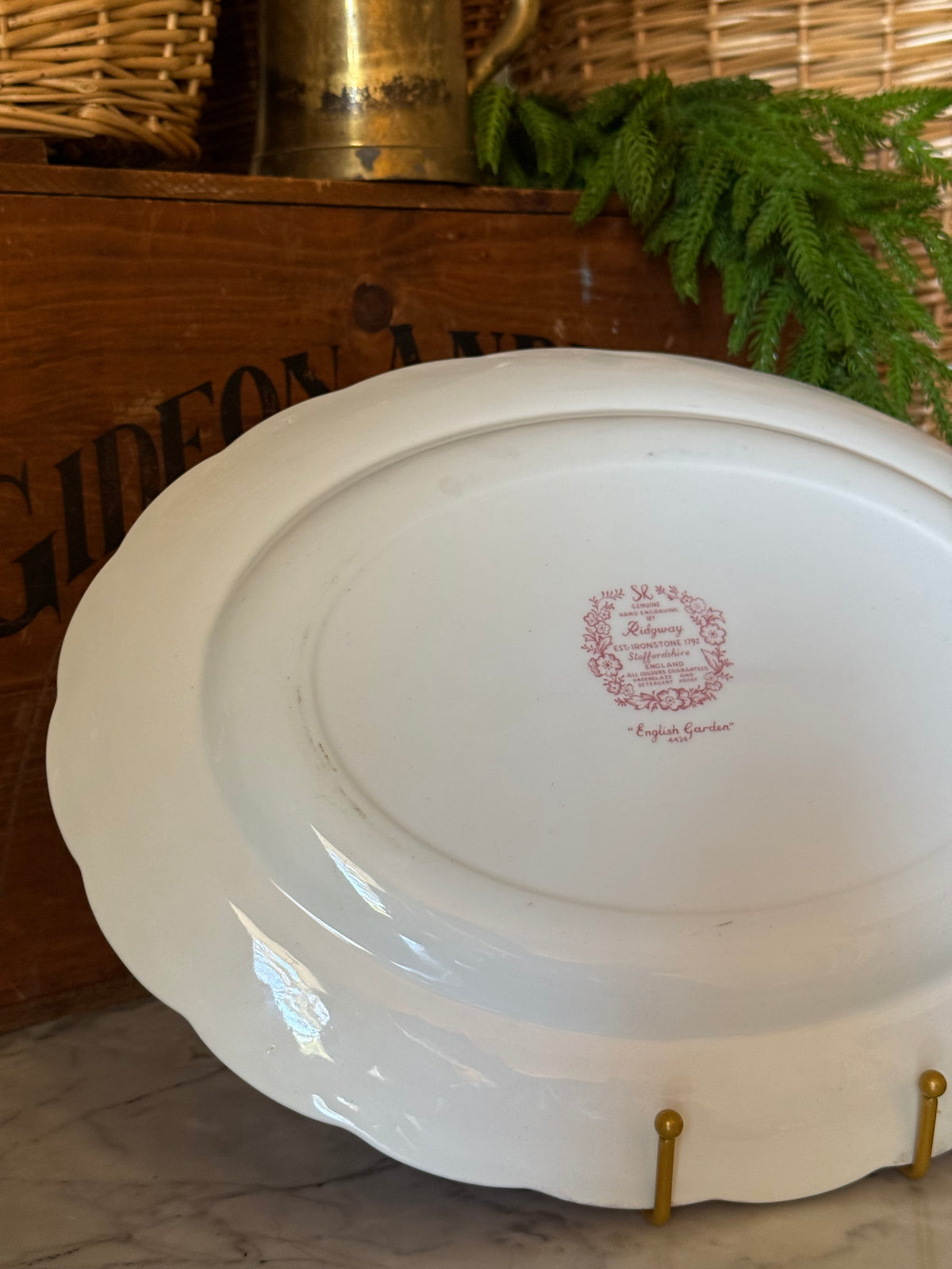 Vintage Ridgway English Garden Ironstone Platter
