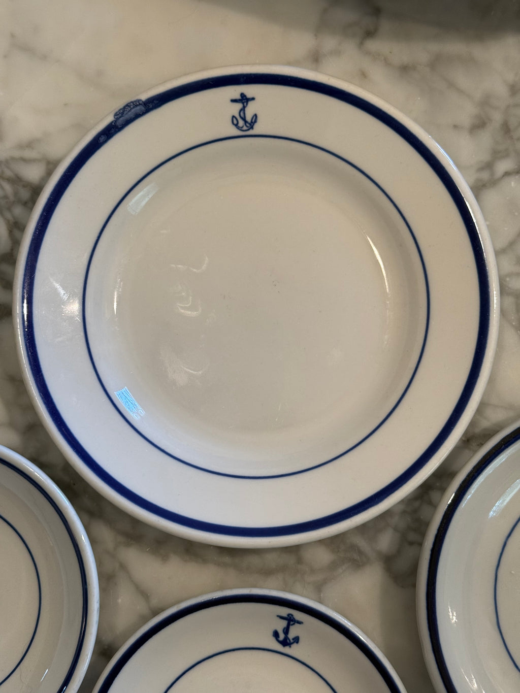 Vintage 1951 Homer Laughlin US Navy Anchor Plate Glaze Error