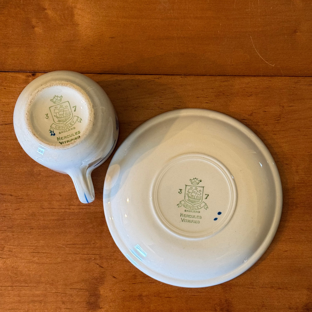 Vintage 1963 Grindley Canadian Coast Guard Crest Cup & Saucer Set