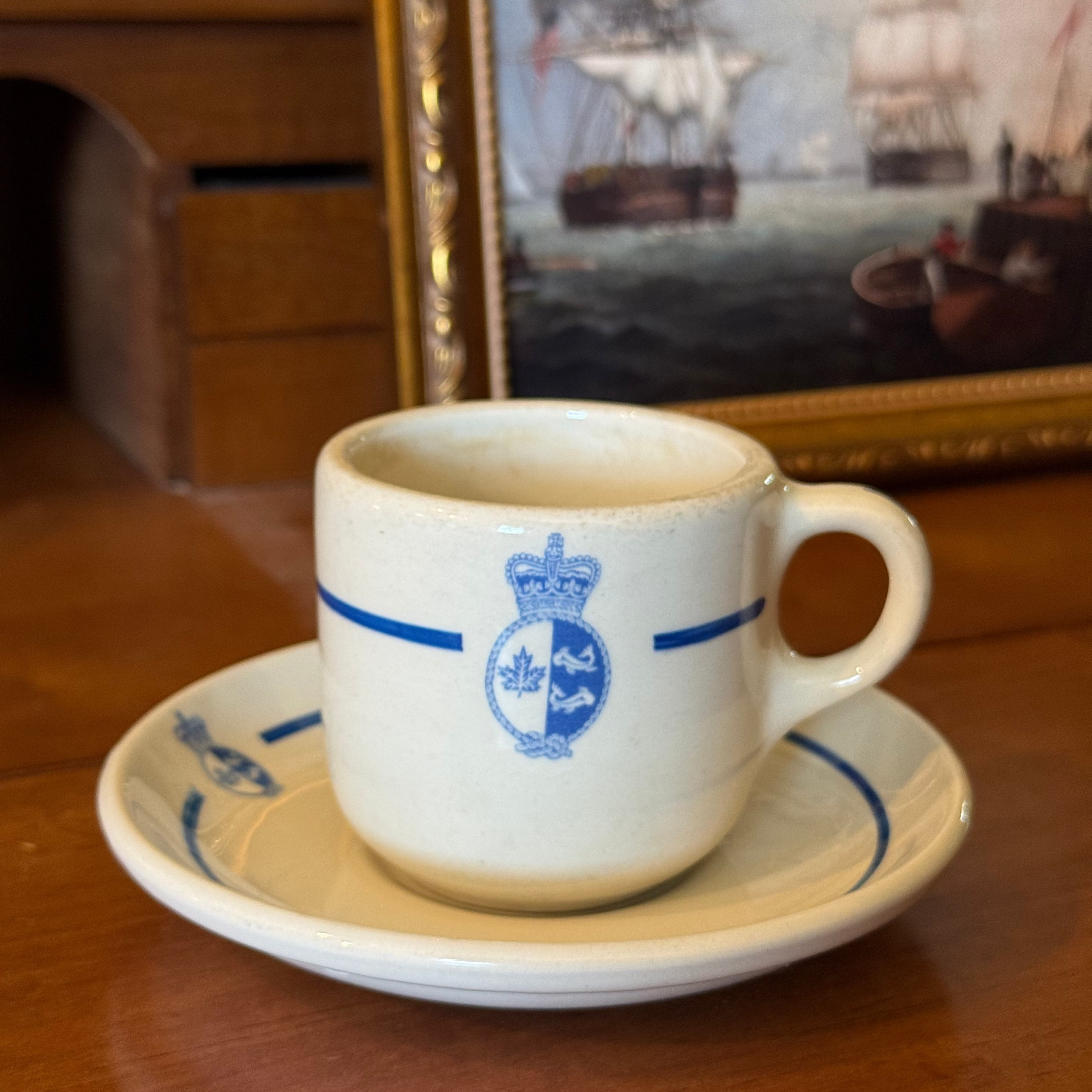 Vintage 1963 Grindley Canadian Coast Guard Crest Cup & Saucer Set